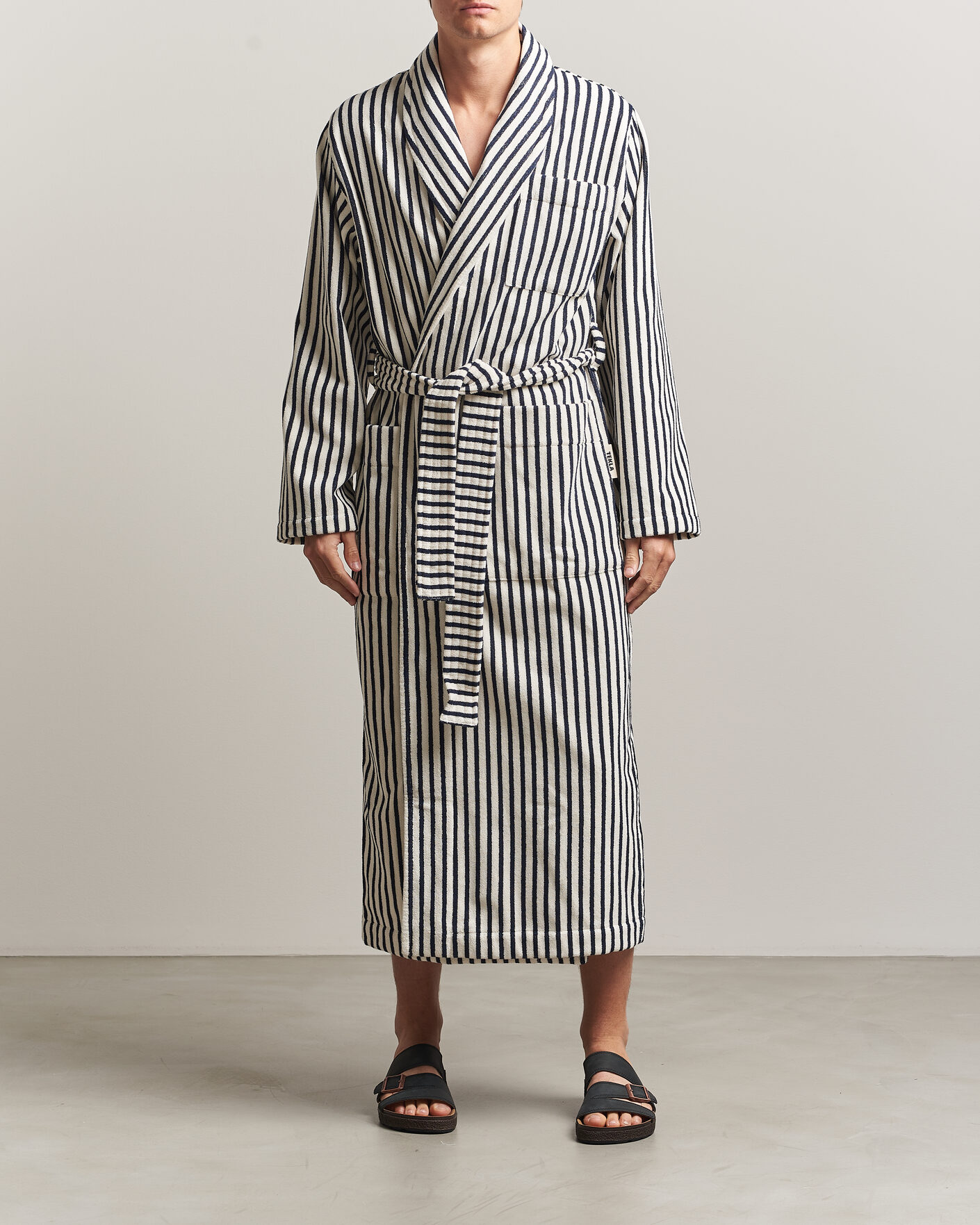 Herren | Schlafanzüge & Bademäntel | Tekla | Organic Terry Classic Bathrobe Sailor Stripes