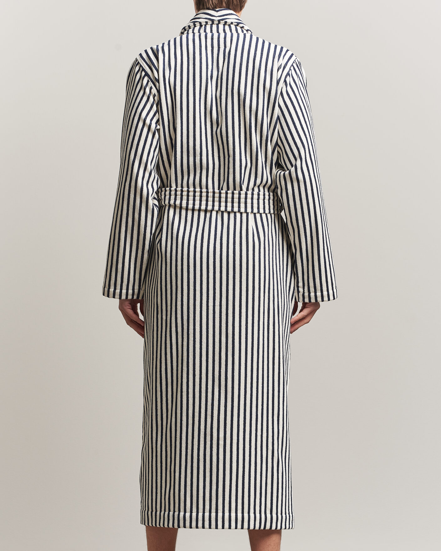 Herren | Schlafanzüge & Bademäntel | Tekla | Organic Terry Classic Bathrobe Sailor Stripes