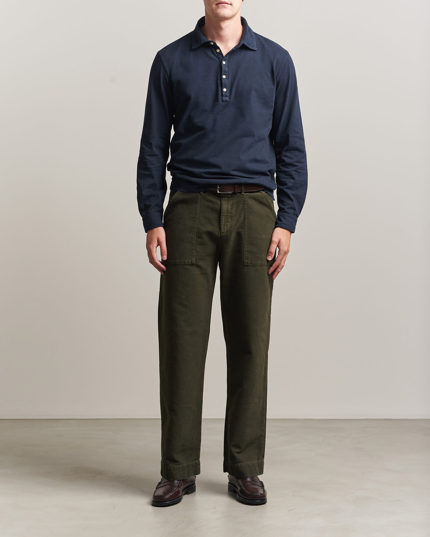 Herren | Poloshirts | Massimo Alba | Raya Long Sleeve Polo Navy