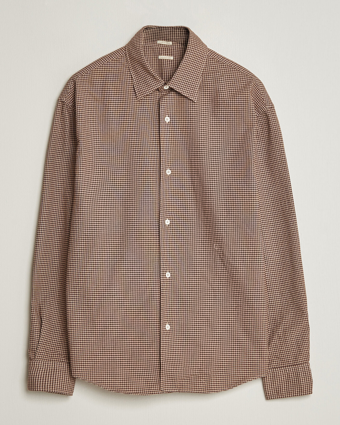 Herren | Hemden | Massimo Alba | Boxy Microcheck Shirt Fossil