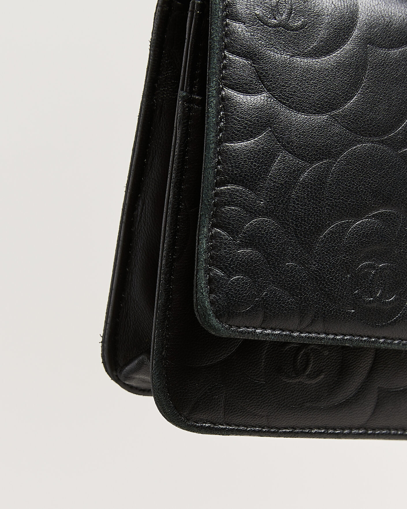 Herren | Pre-Owned & Vintage Bags | Chanel Pre-Owned | Wallet On Chain Camelia Lambskin Black