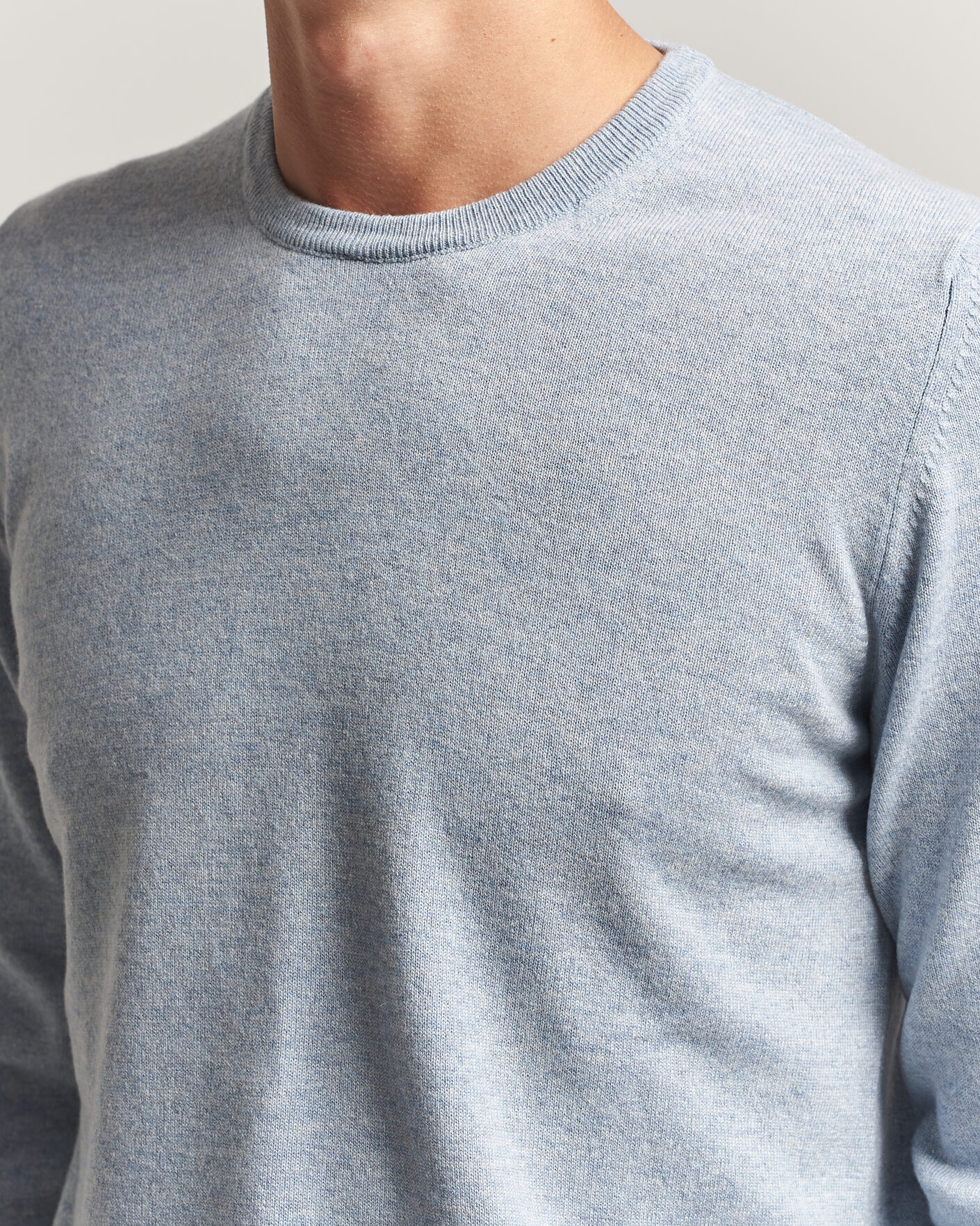 Herren | Pullover | Fedeli | Pure Cashmere Crew Neck Light Blue