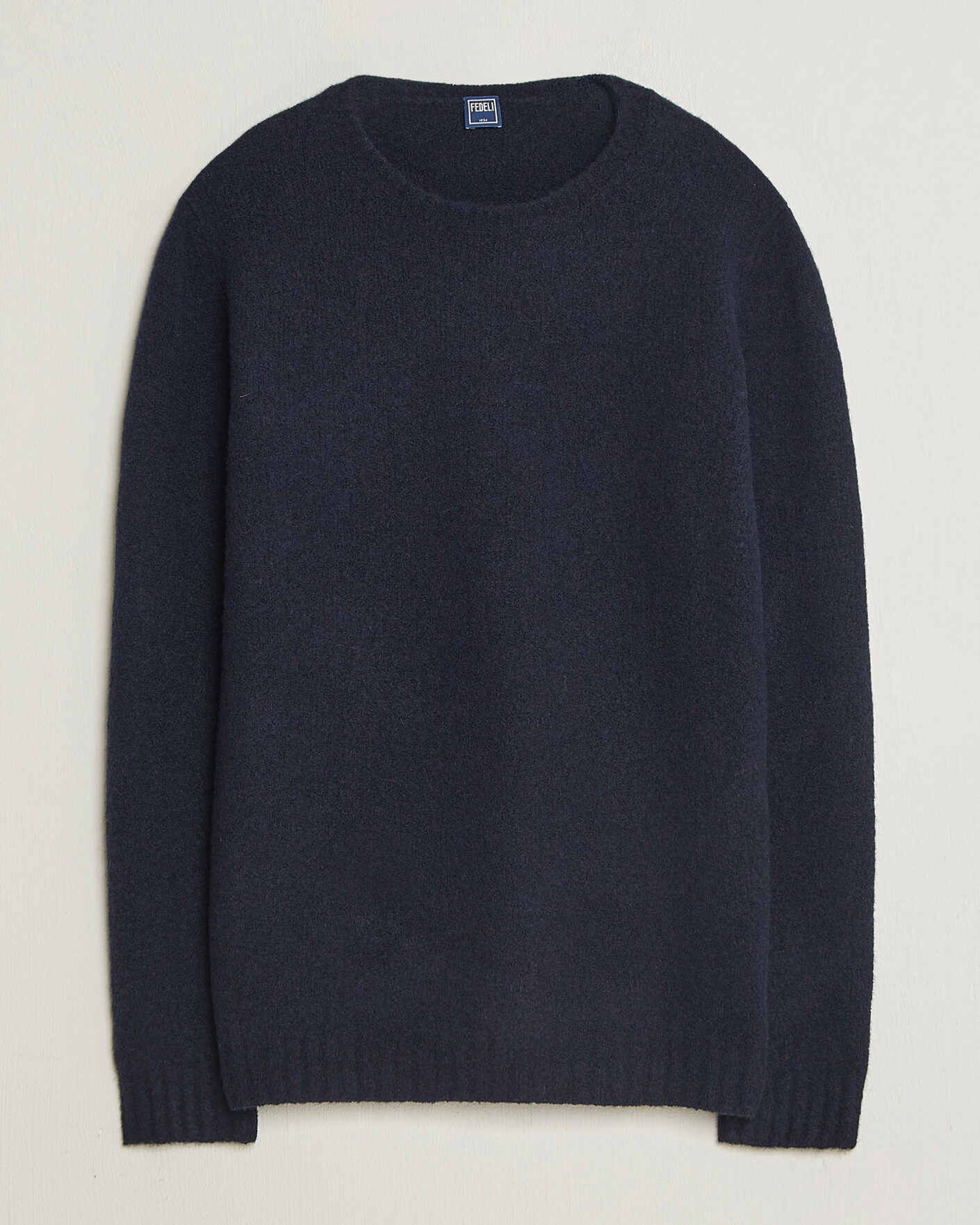 Herren | Pullover | Fedeli | Cashmere Blend Boucle Sweater Navy