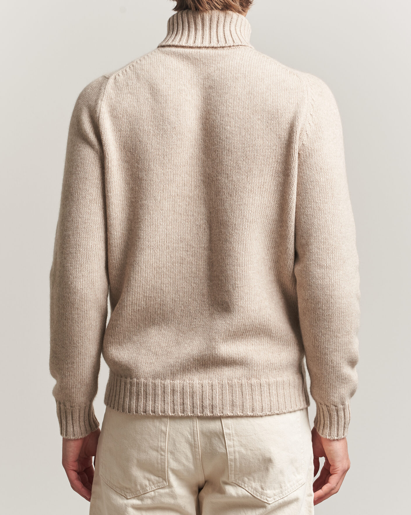 Herren | Pullover | Fedeli | Wool/Cashmere Rollneck Beige