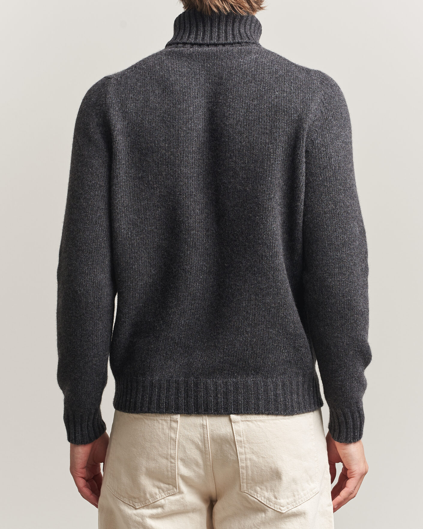 Herren | Pullover | Fedeli | Wool/Cashmere Rollneck Anthracite
