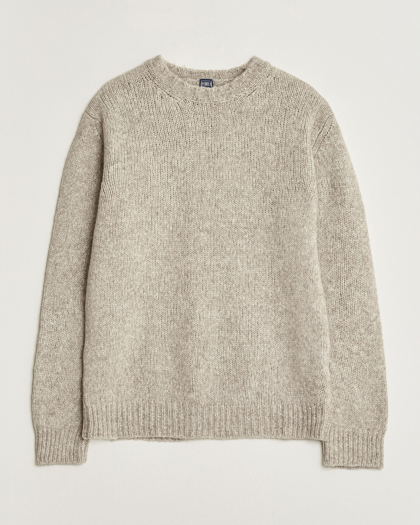 Herren | Pullover | Fedeli | Yak Blend Sweater Beige Melange