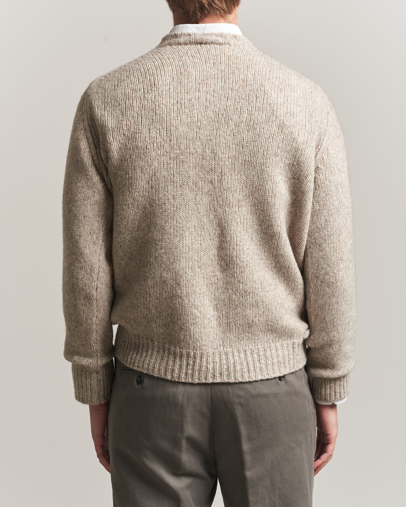 Herren | Pullover | Fedeli | Yak Blend Sweater Beige Melange