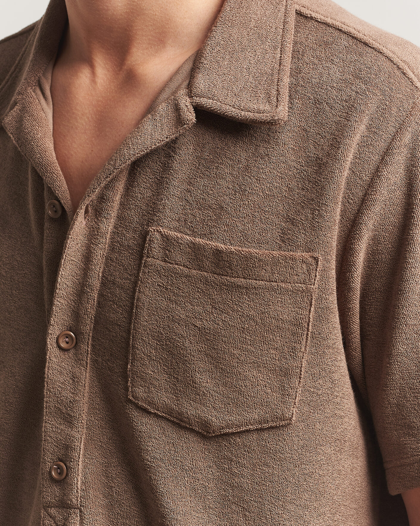 Herren | Poloshirts | OAS | Novo Regular Fit Terry Polo Brown