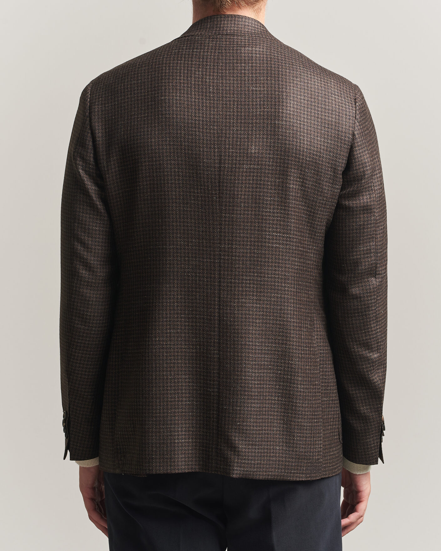 Herren | Sakkos | Canali | Kei Houndstooth Flannel Blazer Dark Brown