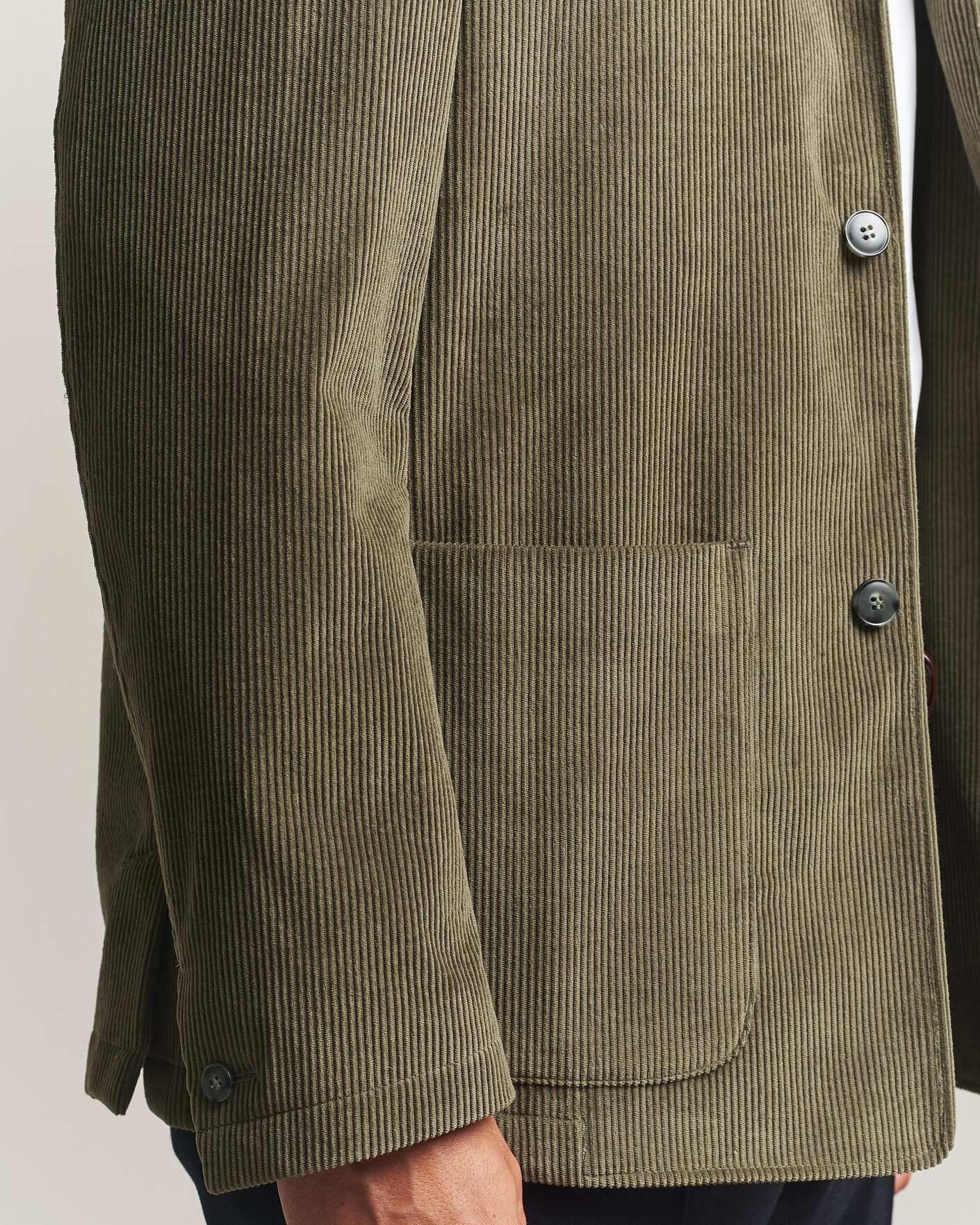 Herren | Jacken | Canali | Corduroy Chore Jacket Olive