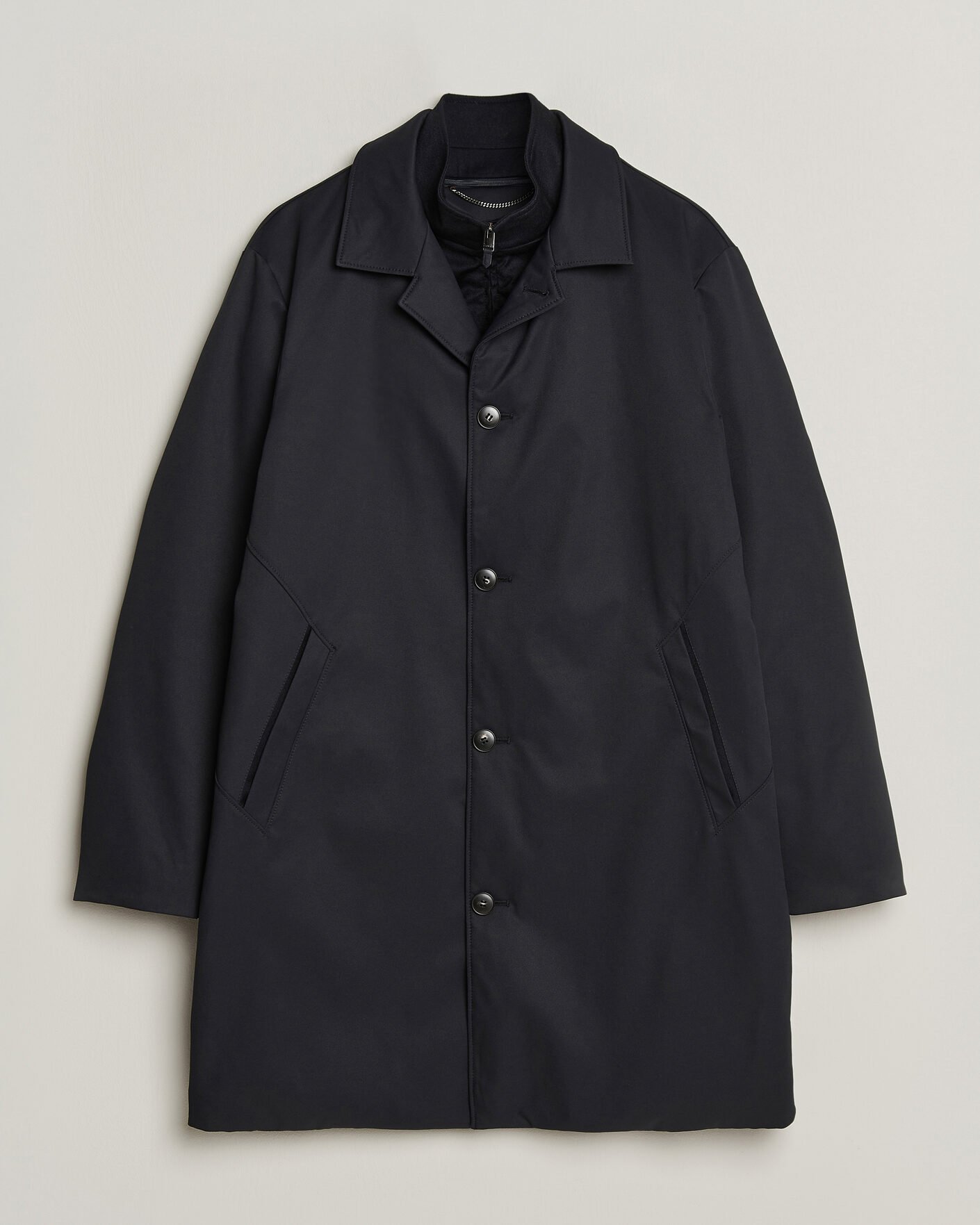 Herren | Jacken | Canali | Zip Liner Down Coat Navy