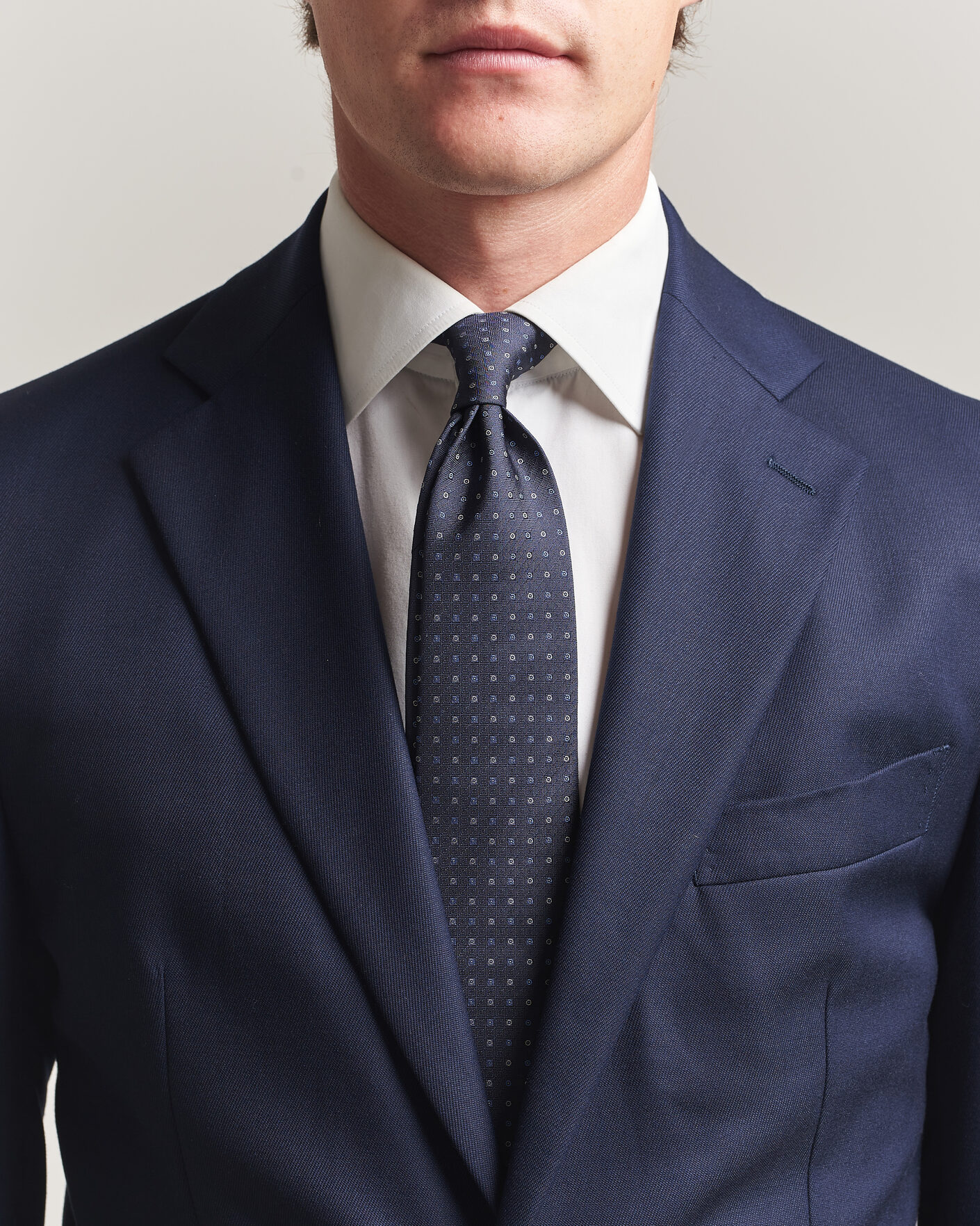Herren | Krawatten | Canali | Jacquard Silk Tie Navy