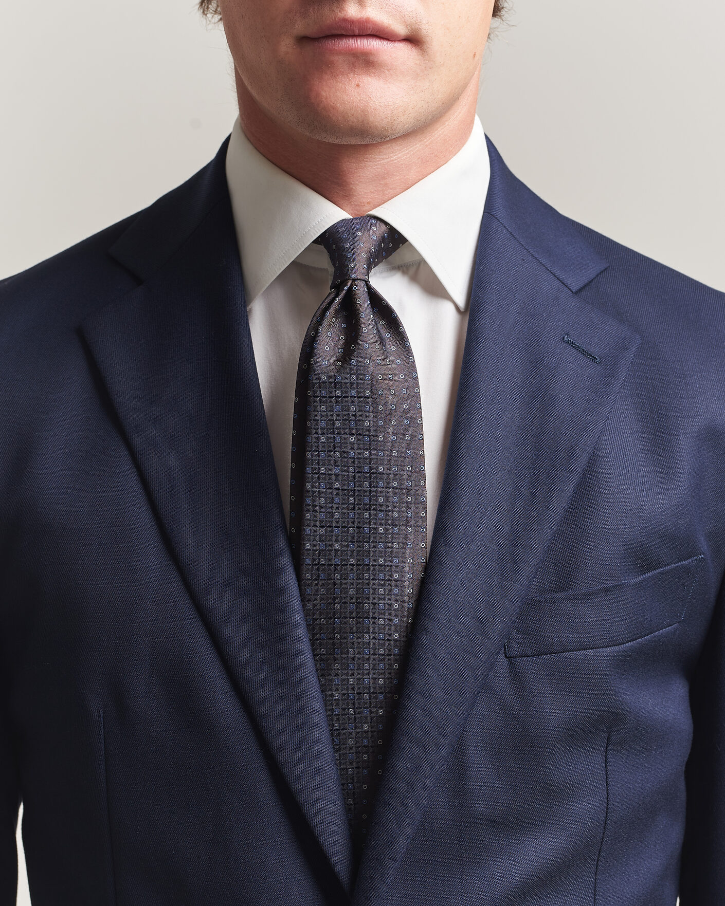 Herren | Krawatten | Canali | Jacquard Silk Tie Dark Brown