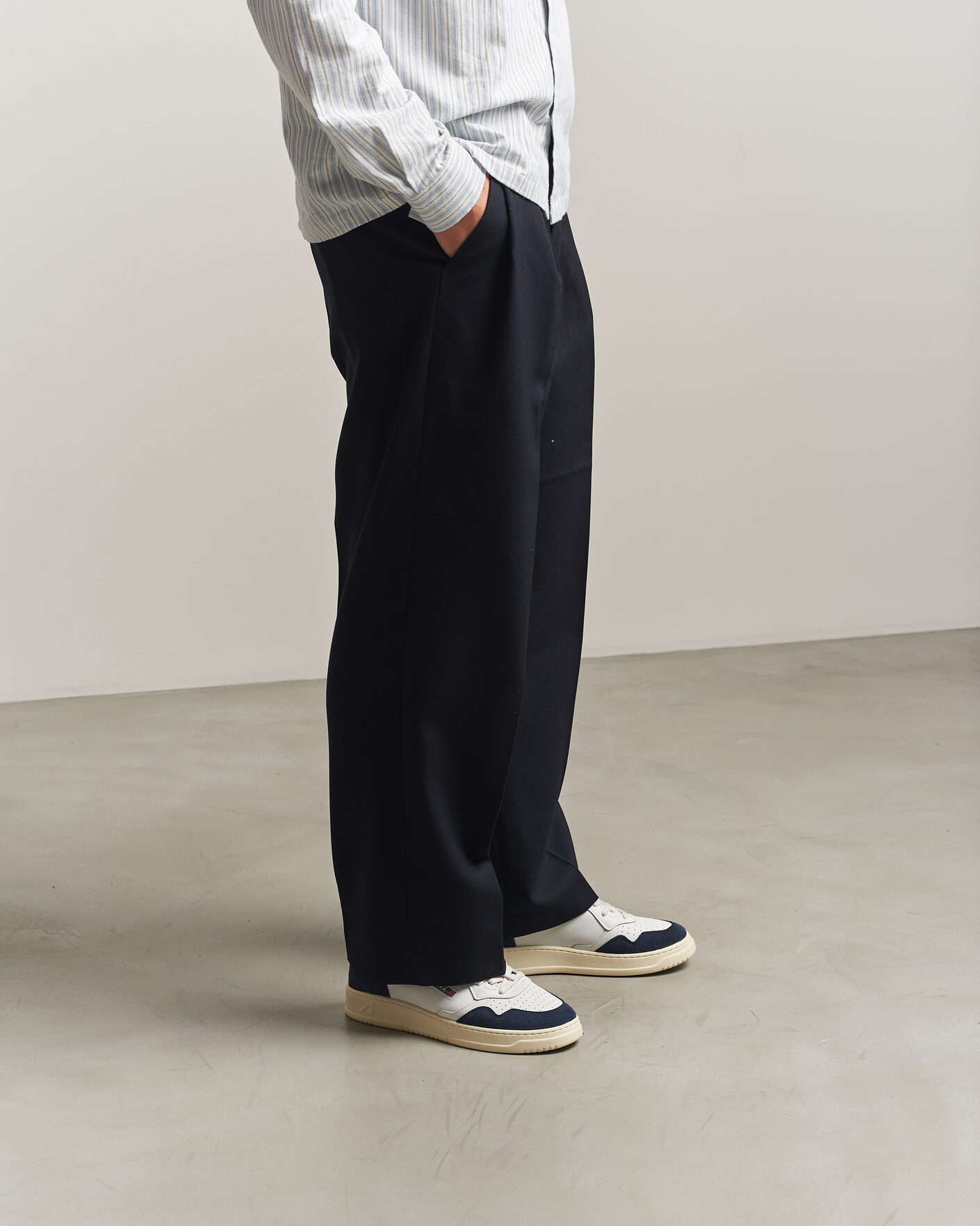 Herren | Sneaker | Autry | Medalist Low Soft Leather/Suede Sneaker White/Denim