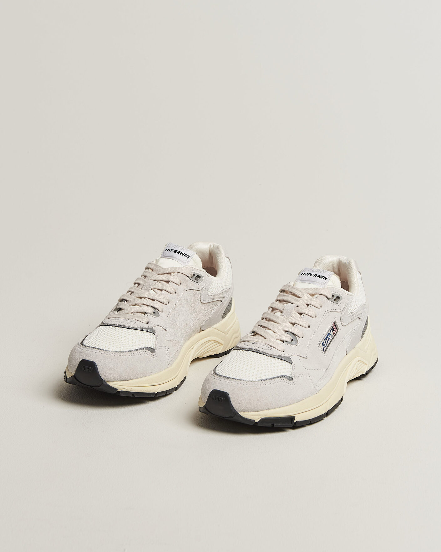 Herren | Sneaker | Autry | Hyperway Low Suede Running Sneaker Light Grey