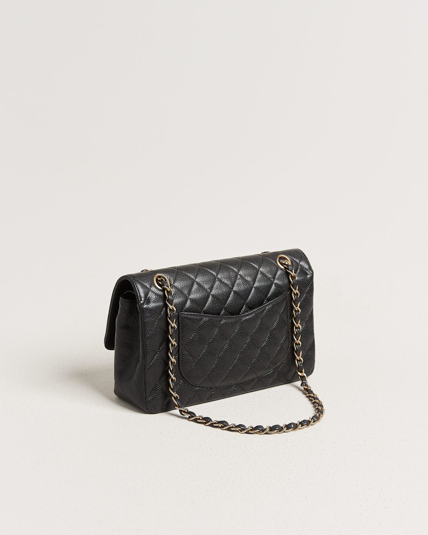 Herren | Pre-Owned & Vintage Bags | Chanel Pre-Owned | Classic Medium Double Flap Bag Caviar Leather Black