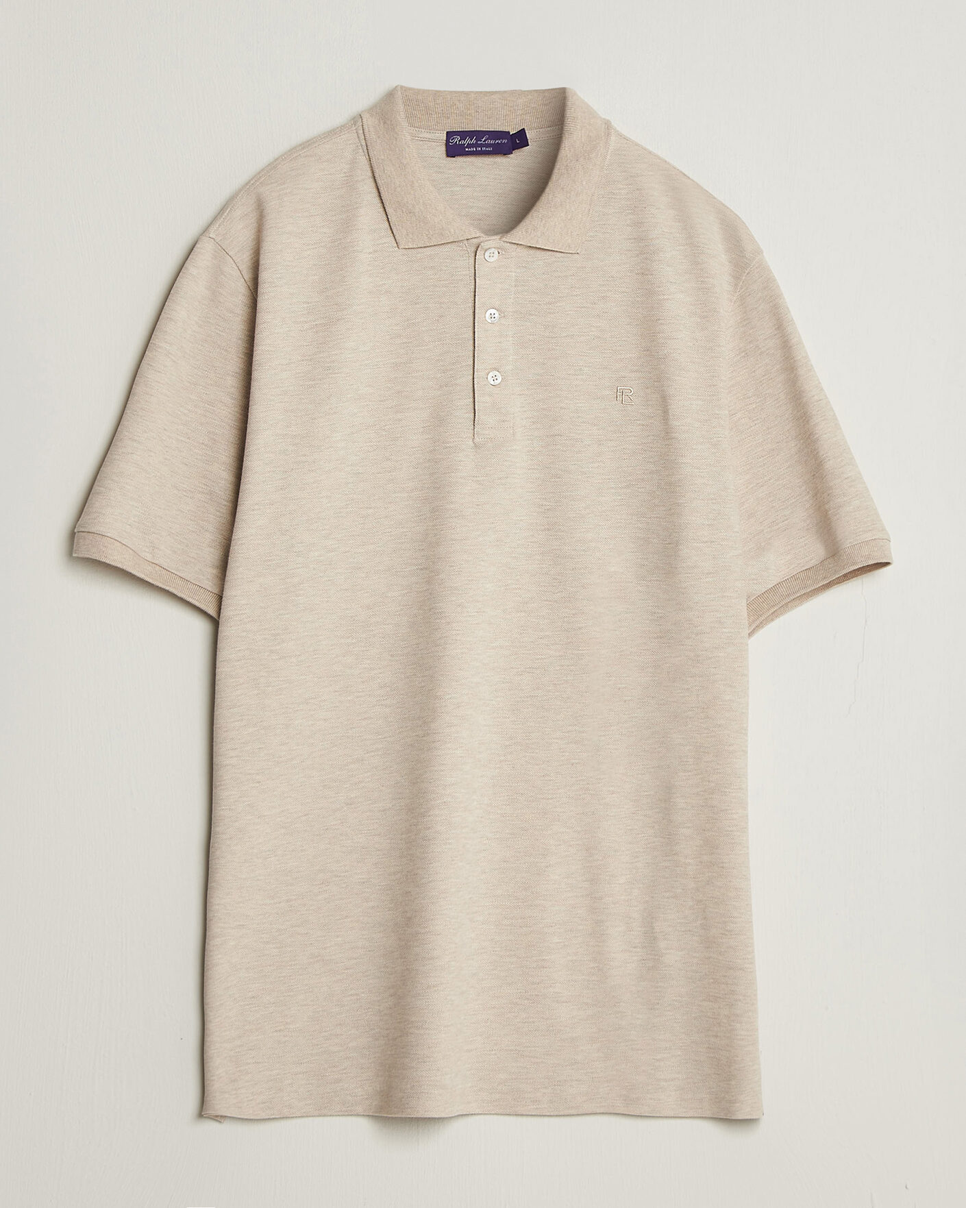 Herren | Poloshirts | Ralph Lauren Purple Label | Short Sleeve Mercerized Cotton Polo Beige Melange