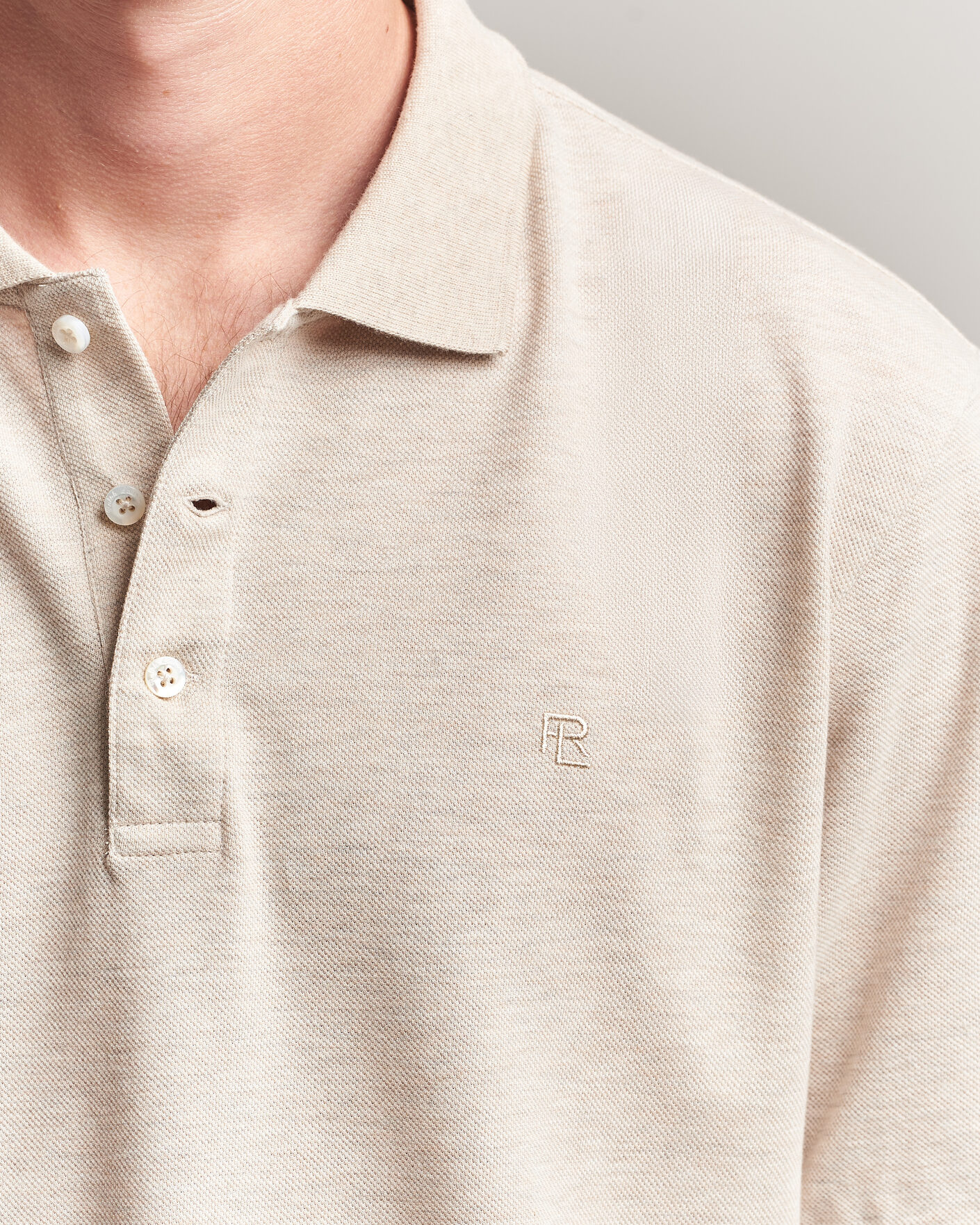 Herren | Poloshirts | Ralph Lauren Purple Label | Short Sleeve Mercerized Cotton Polo Beige Melange