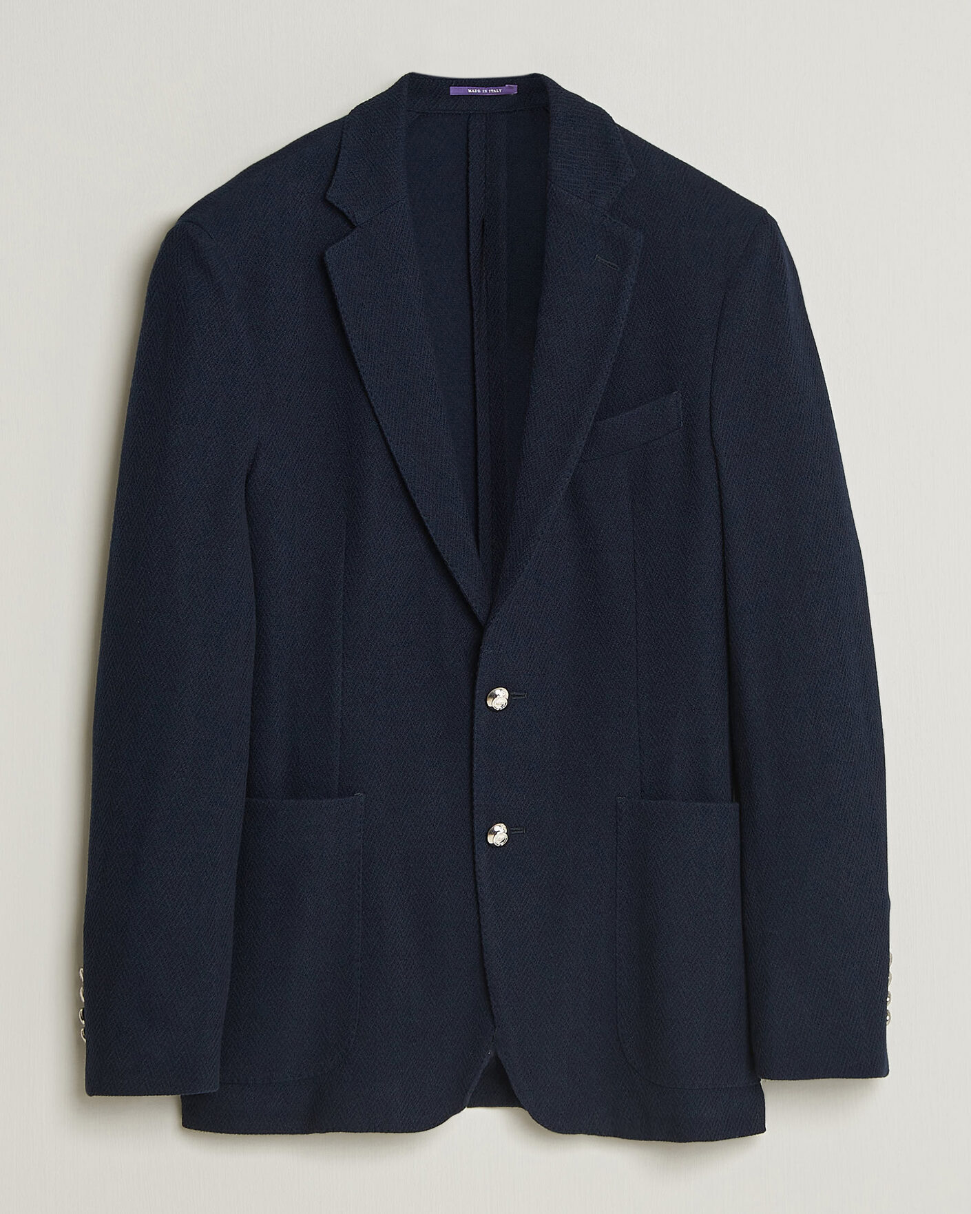 Herren | Sakkos | Ralph Lauren Purple Label | Cashmere/Silk Herringbone Blazer Navy