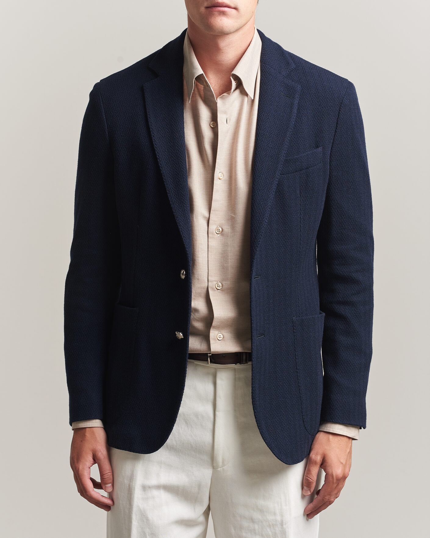 Herren | Sakkos | Ralph Lauren Purple Label | Cashmere/Silk Herringbone Blazer Navy