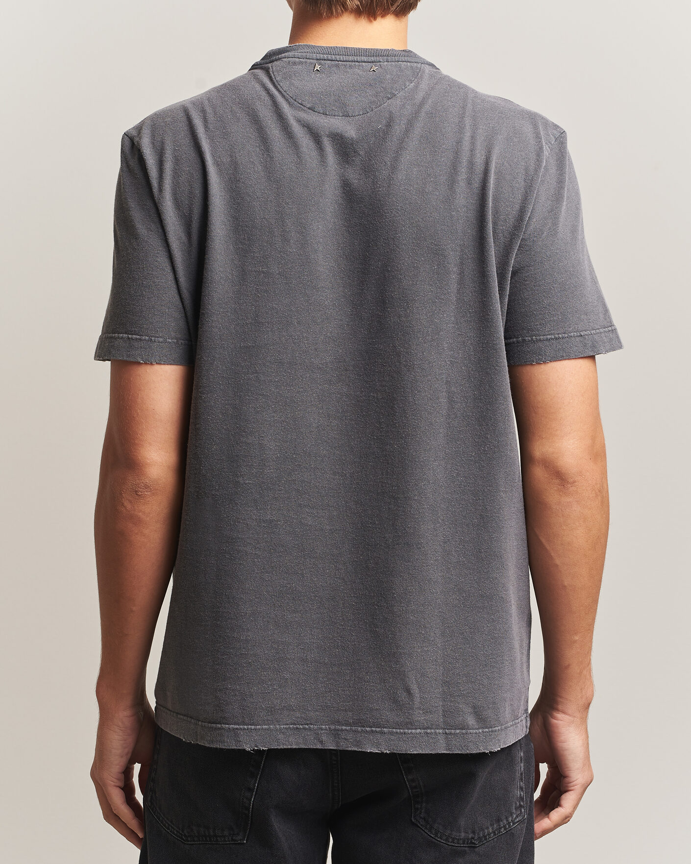 Herren | T-Shirts | Golden Goose | Distressed Cotton T-Shirt Anthracite