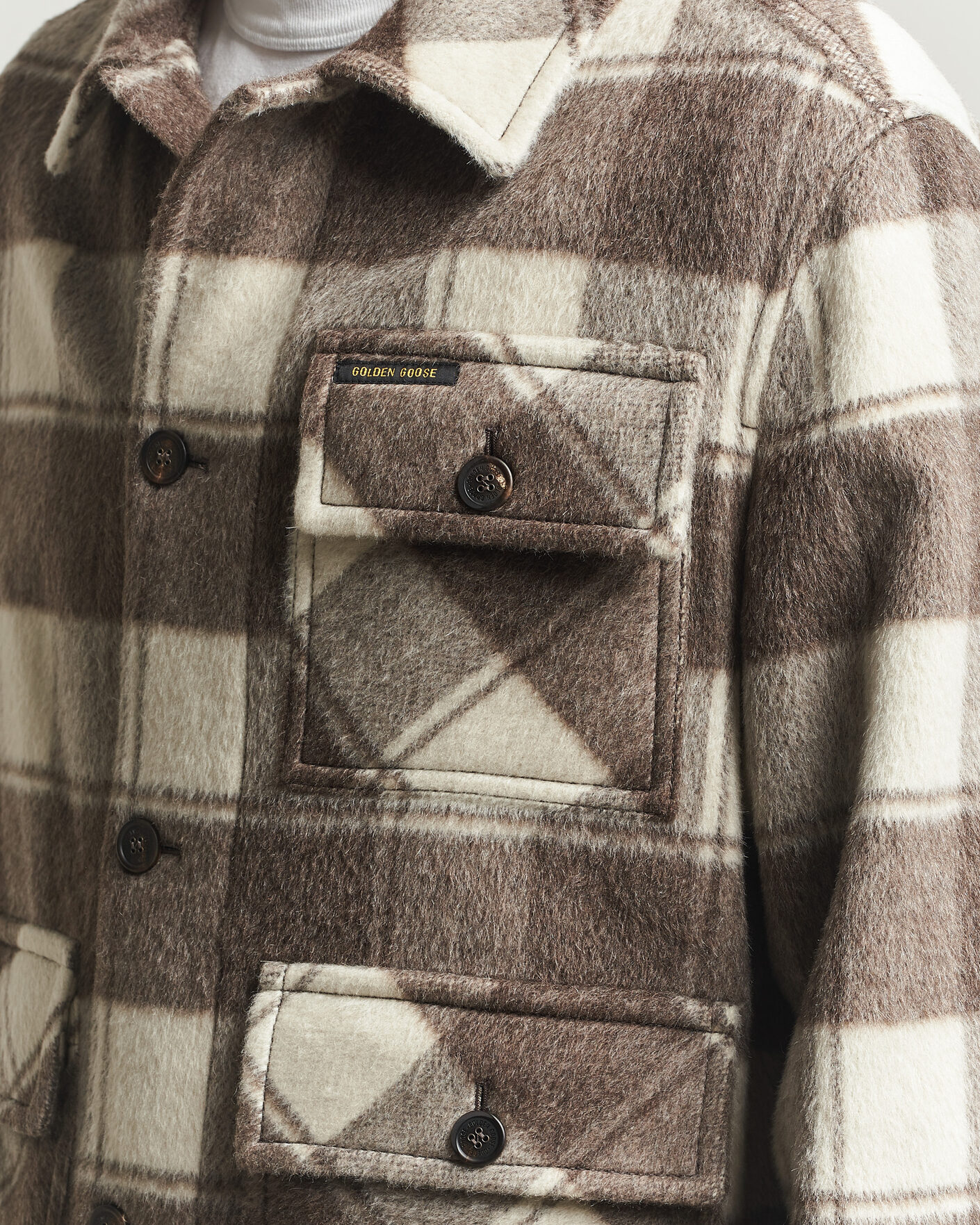 Herren | Jacken | Golden Goose | Wool/Mohair Work Jacket Brown/White