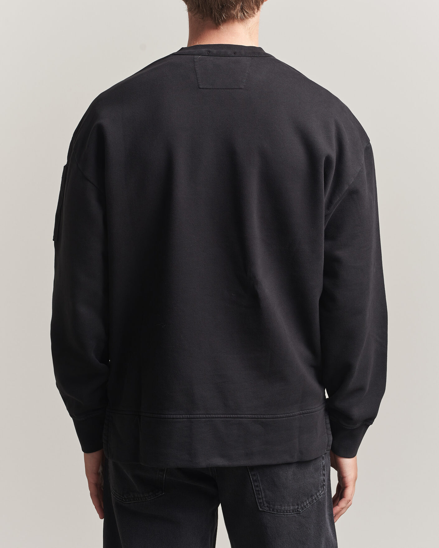 Herren | Pullover | C.P. Company | Brushed Emerized Fleece Lens Sweatshirt Black