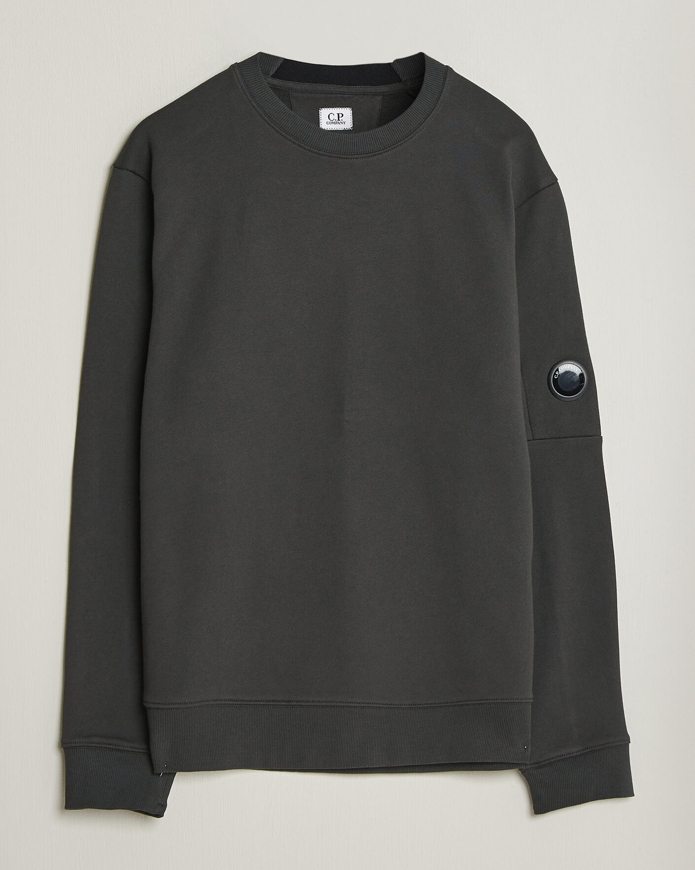 Herren | Pullover | C.P. Company | Diagonal Raised Fleece Lens Sweatshirt Dark Grey