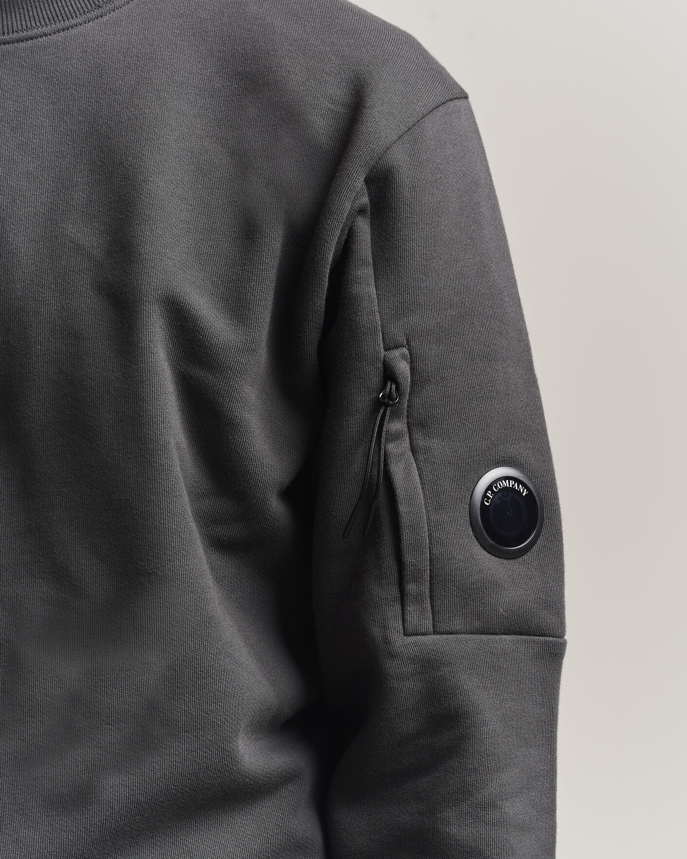 Herren | Pullover | C.P. Company | Diagonal Raised Fleece Lens Sweatshirt Dark Grey