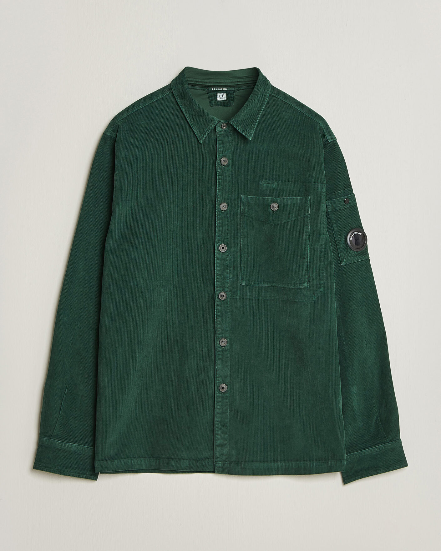 Herren | Hemden | C.P. Company | Corduroy Lens Overshirt Emerald Green