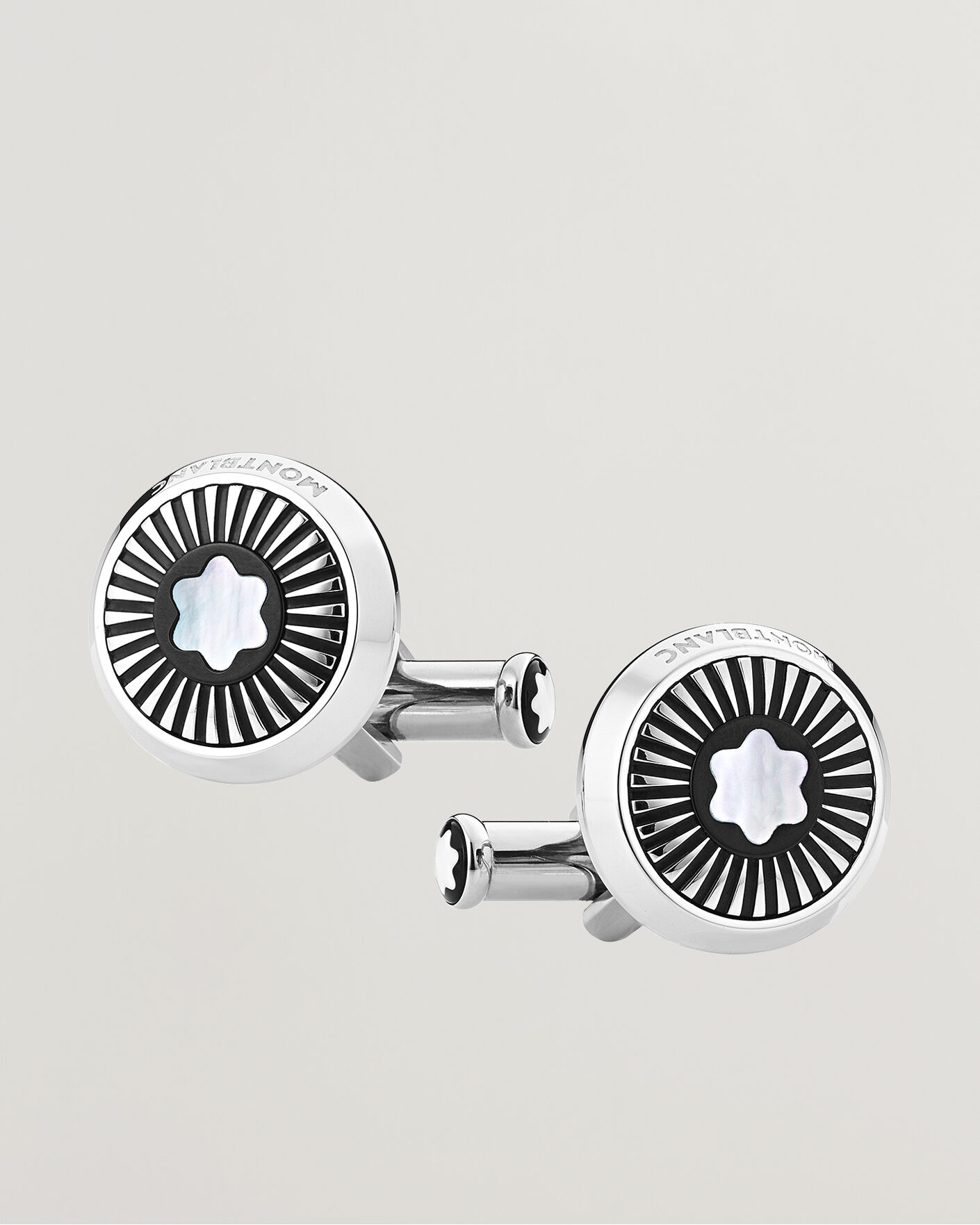 Herren | Manschettenknöpfe | Montblanc | Ray Pattern Mother-of-Pearl Snowcap Cufflinks