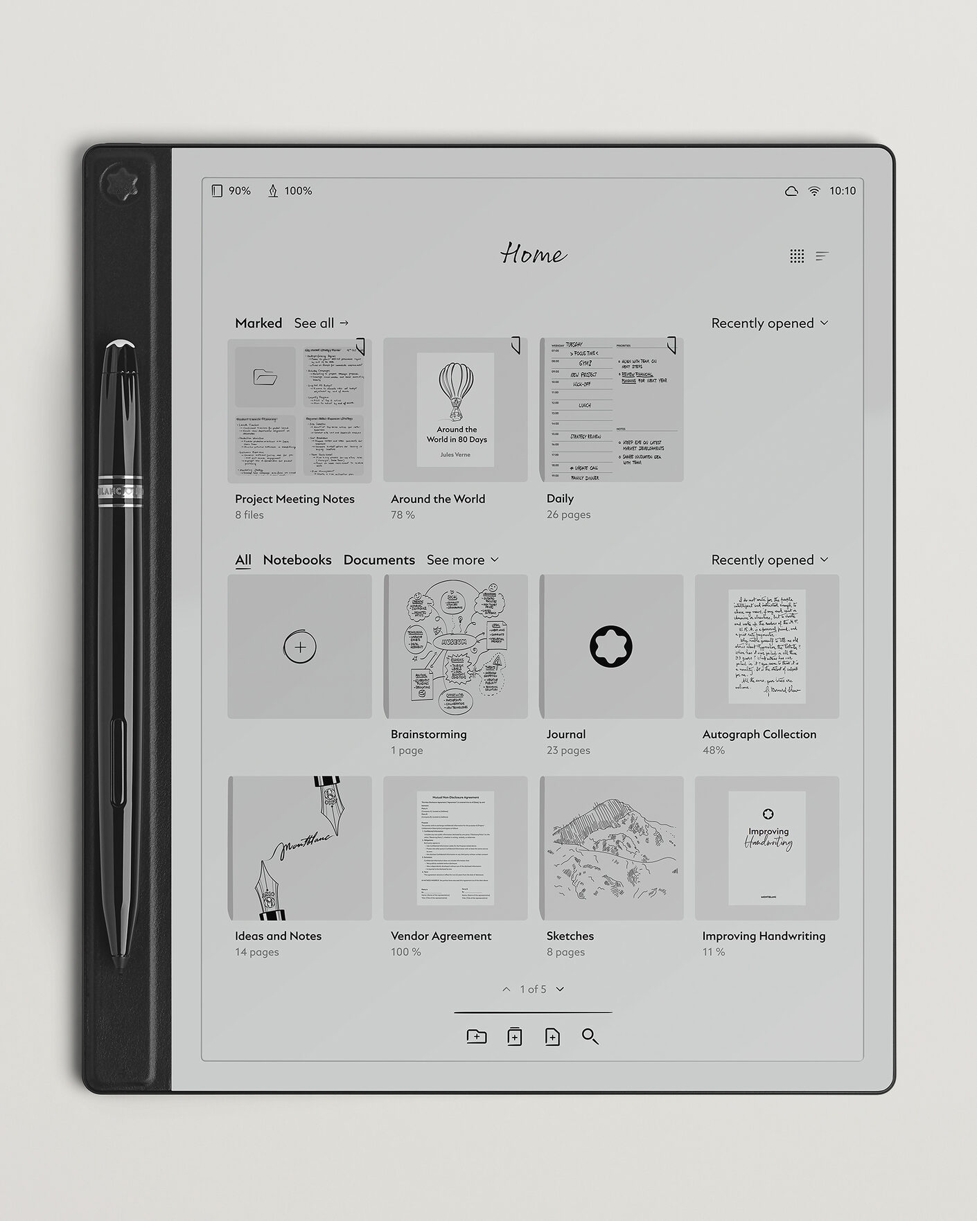 Herren | Notizbücher | Montblanc | Digital Paper Mystery Black