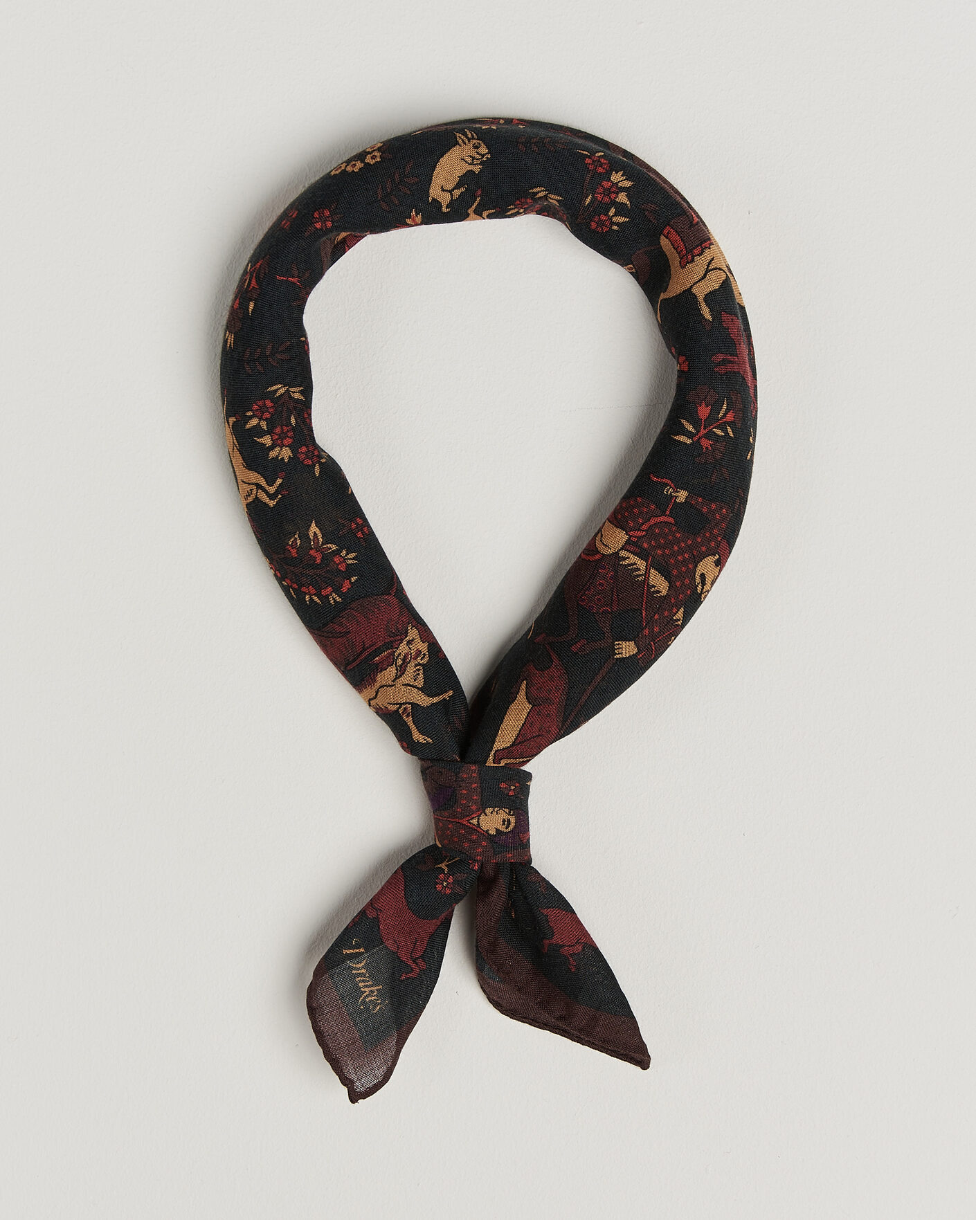Herren | Tücher | Drake's | Moghul Wool/Silk Bandana Green