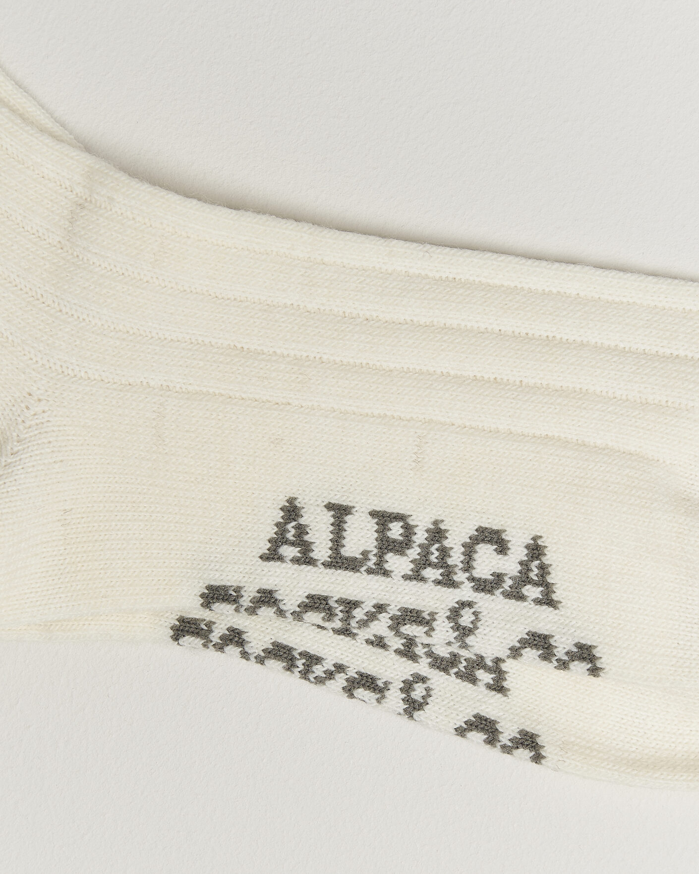 Herren | Unterwäsche | Alpacasocks & Co | 2-Pack Ribbed Alpacka Wool Socks Off White