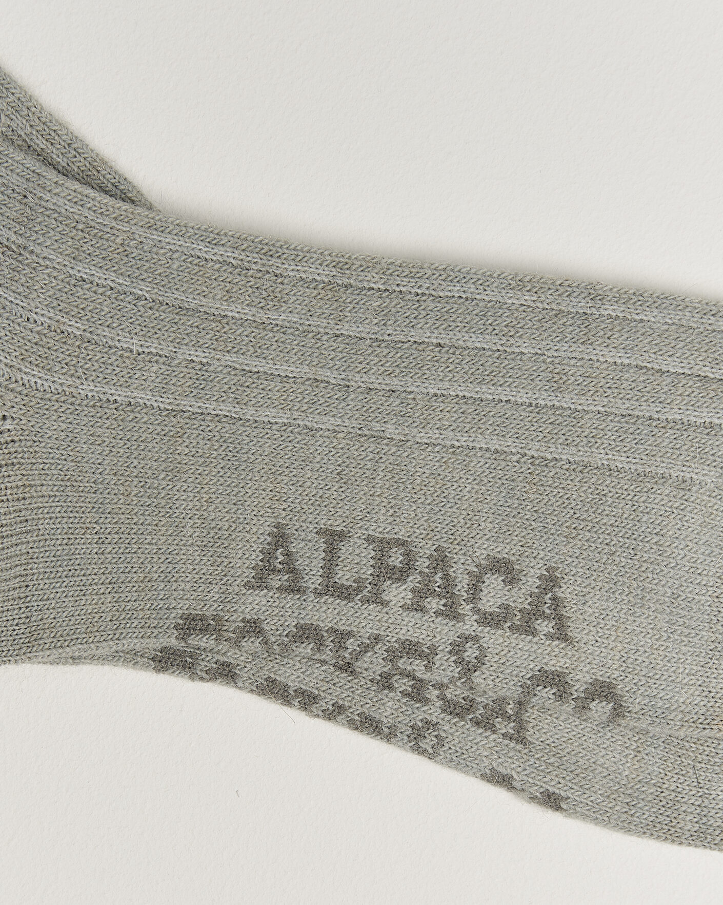 Herren | Unterwäsche | Alpacasocks & Co | 2-Pack Ribbed Alpacka Wool Socks Light Grey