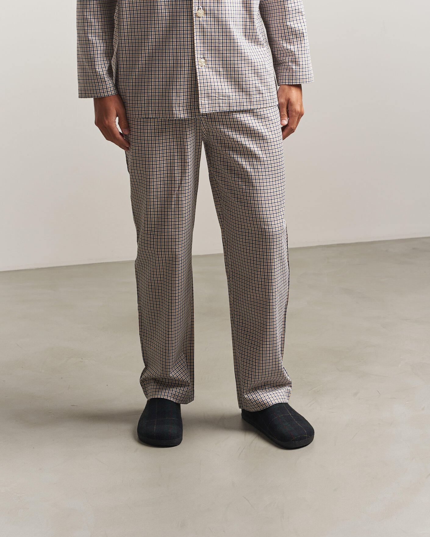 Herren | Sandalen & Pantoletten | BIRKENSTOCK | Amsterdam Wrapped Dip Shearling Green Navy Plaid