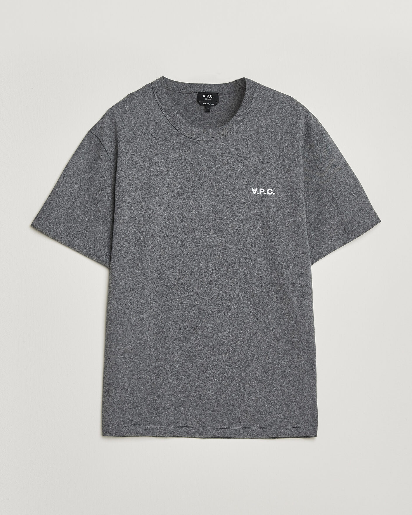 Herren | T-Shirts | A.P.C. | Boxy Fit Petit VPC T-Shirt Heathered Anthracite