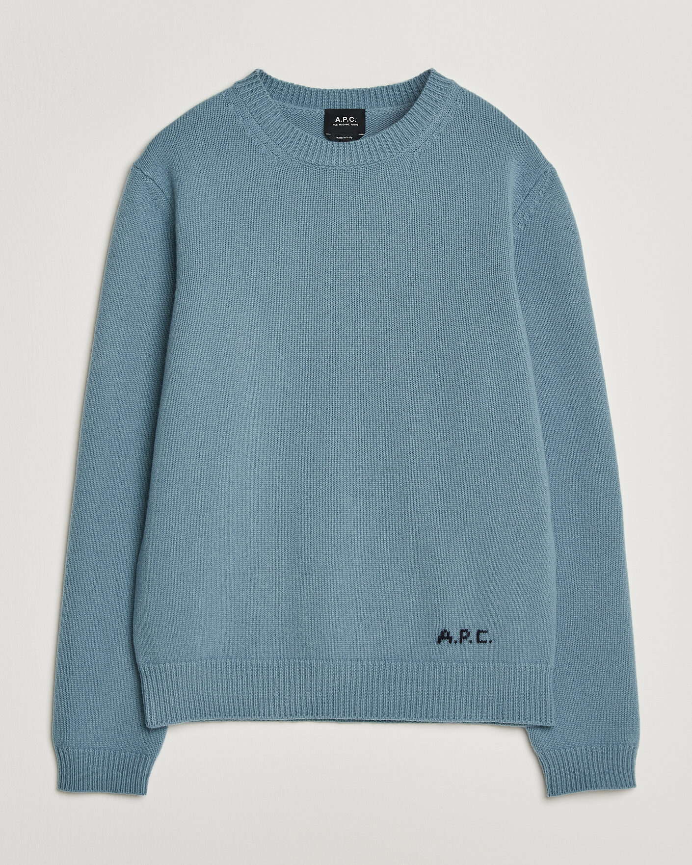 Herren | Pullover | A.P.C. | Edmond Wool Knitted Sweater Light Blue Melange