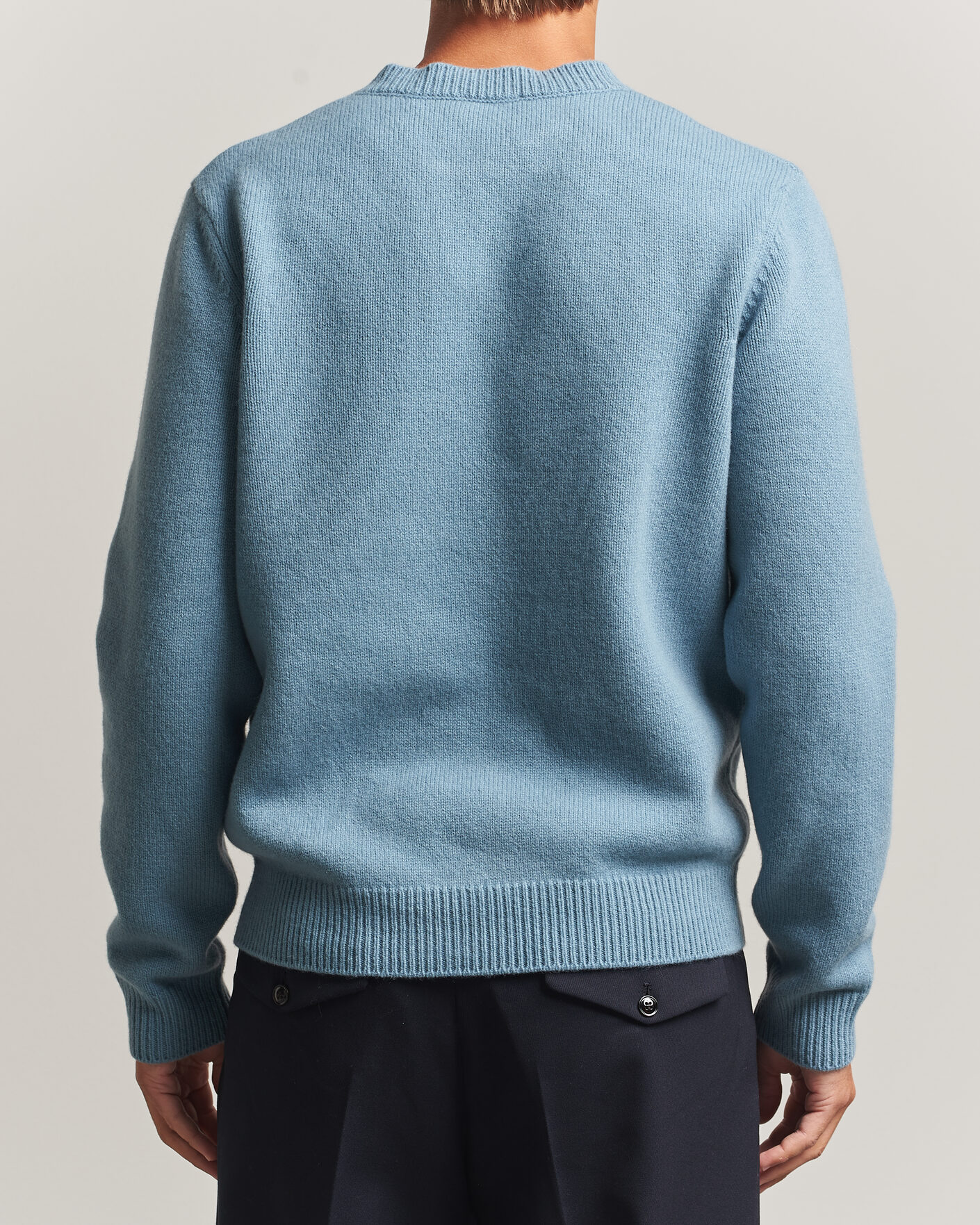 Herren | Pullover | A.P.C. | Edmond Wool Knitted Sweater Light Blue Melange
