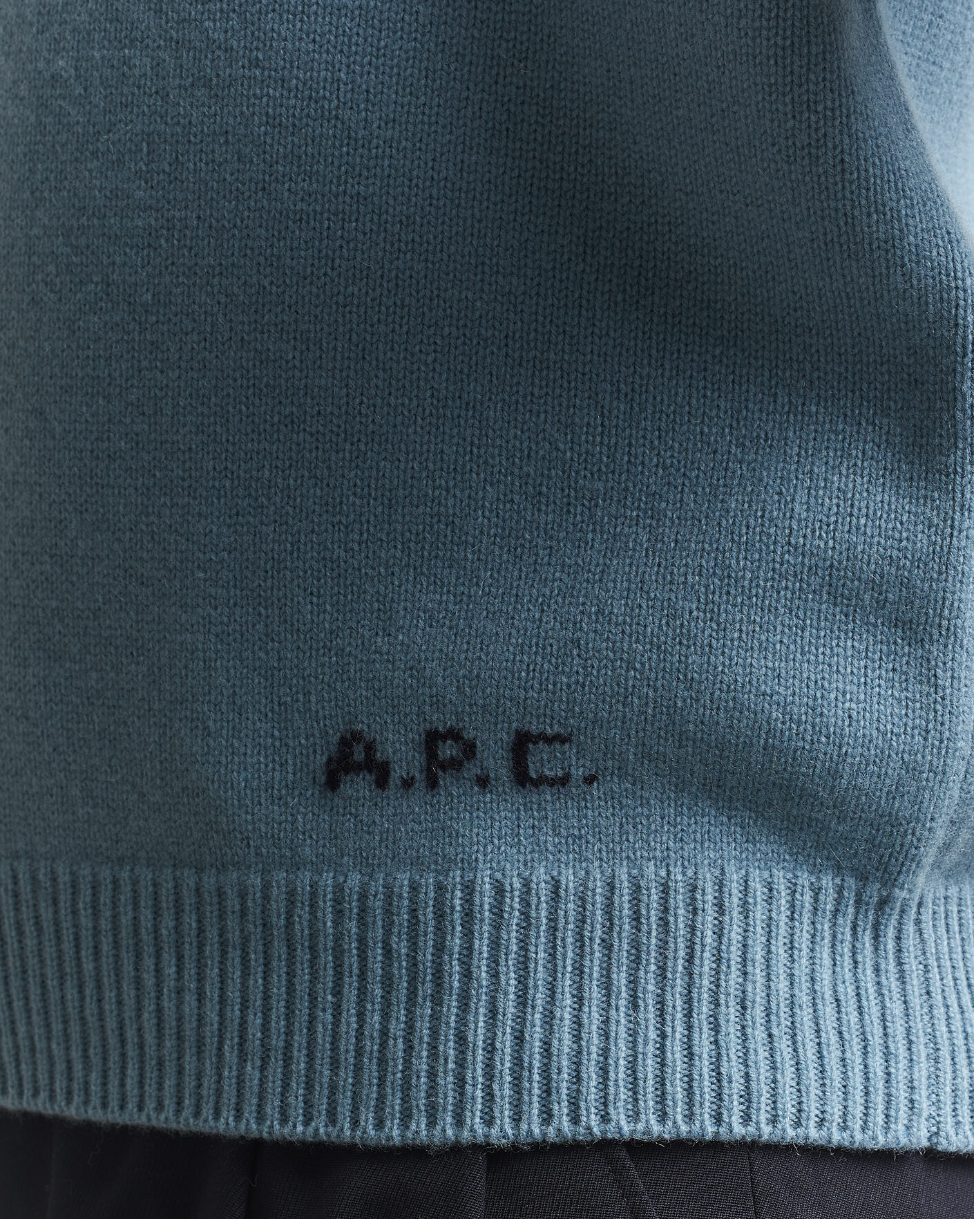 Herren | Pullover | A.P.C. | Edmond Wool Knitted Sweater Light Blue Melange