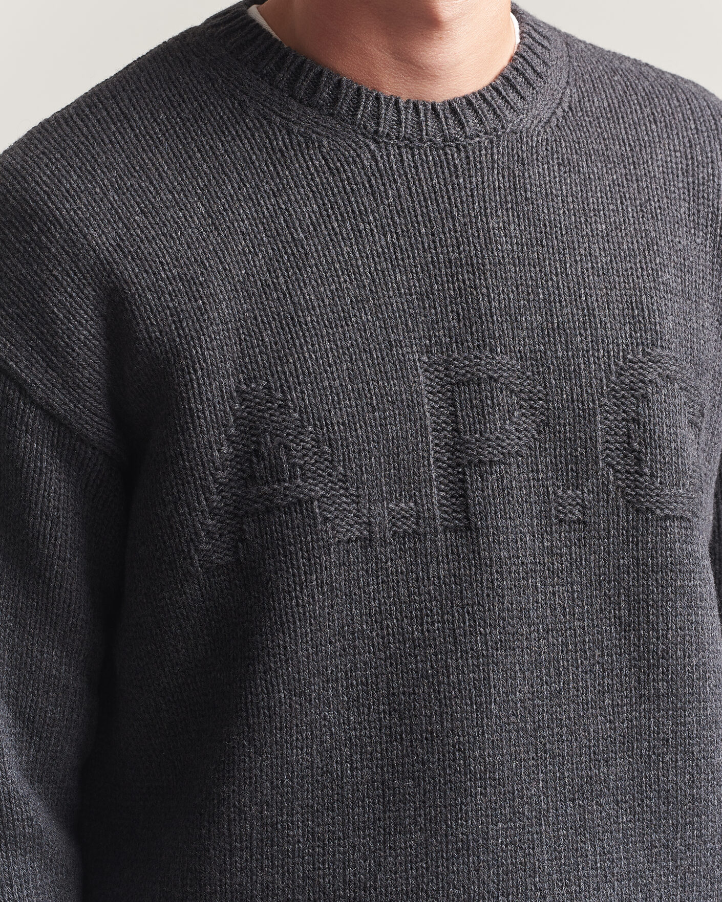 Herren | Pullover | A.P.C. | George Wool Knitted Sweater Anthracite Melange