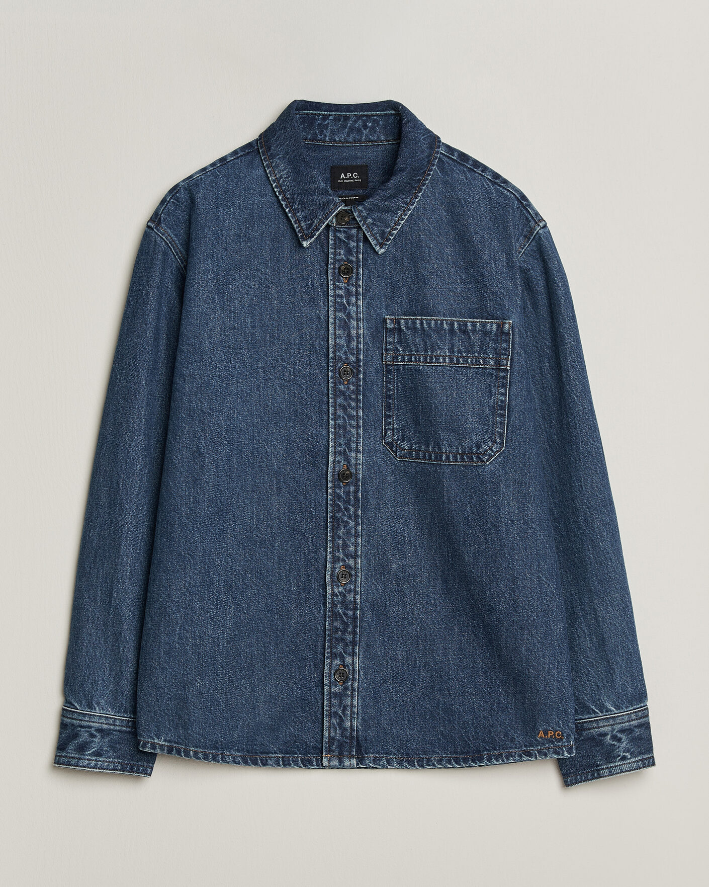 Herren | Hemden | A.P.C. | Basile Denim Overshirt Washed Indigo