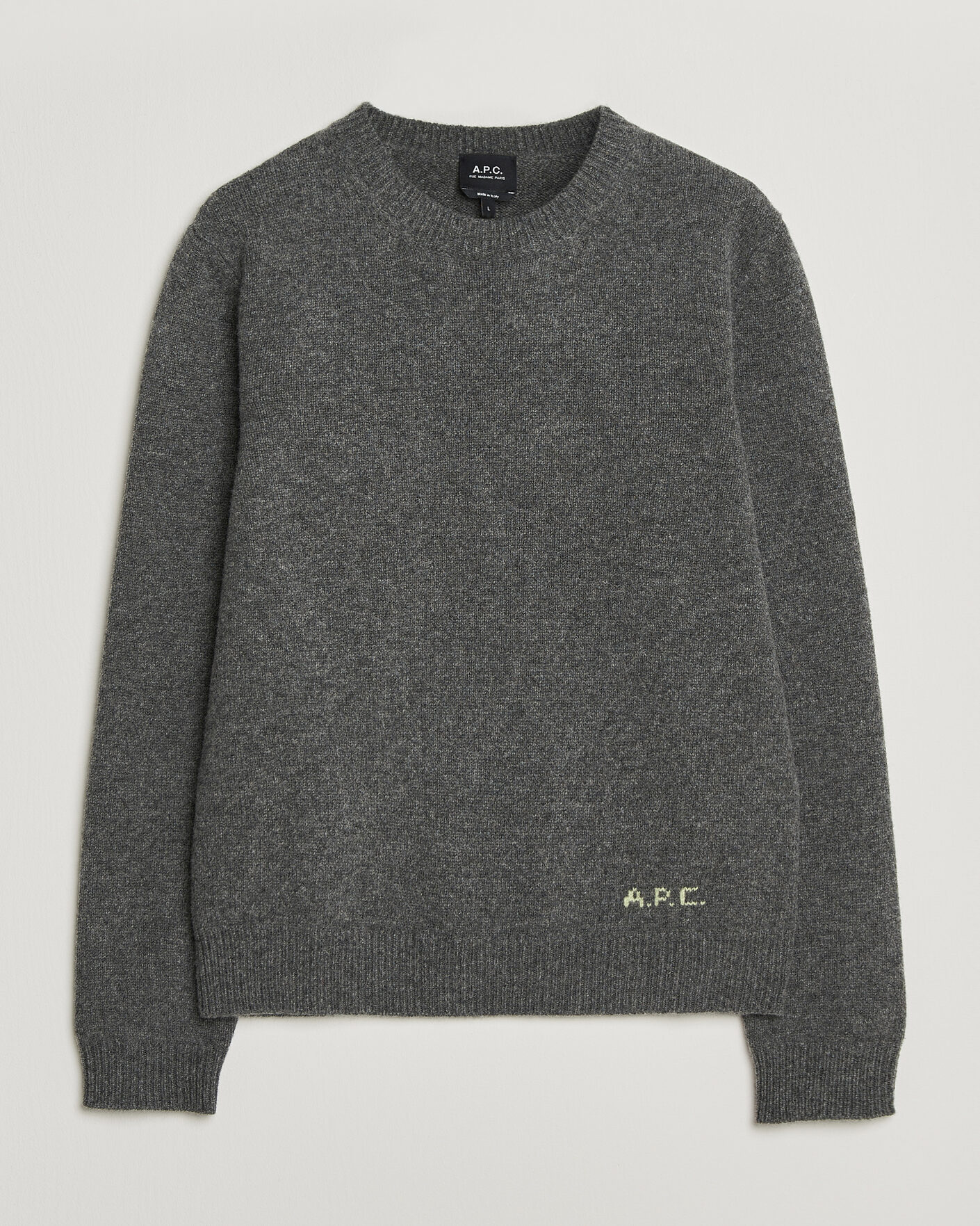 Herren | Pullover | A.P.C. | Edmond Wool Knitted Sweater Anthracite Melange