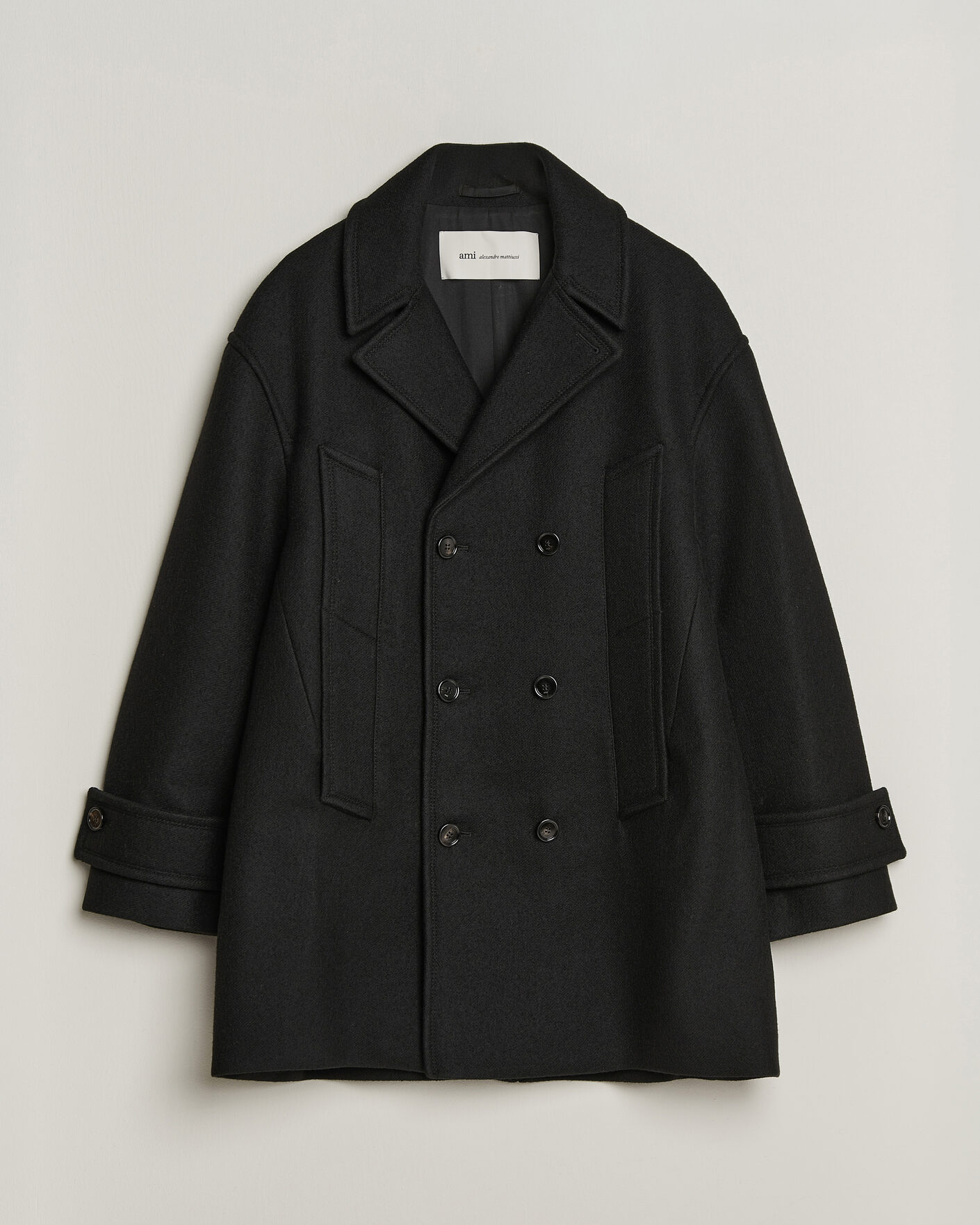 Herren | Jacken | AMI | Wool Peacoat Black
