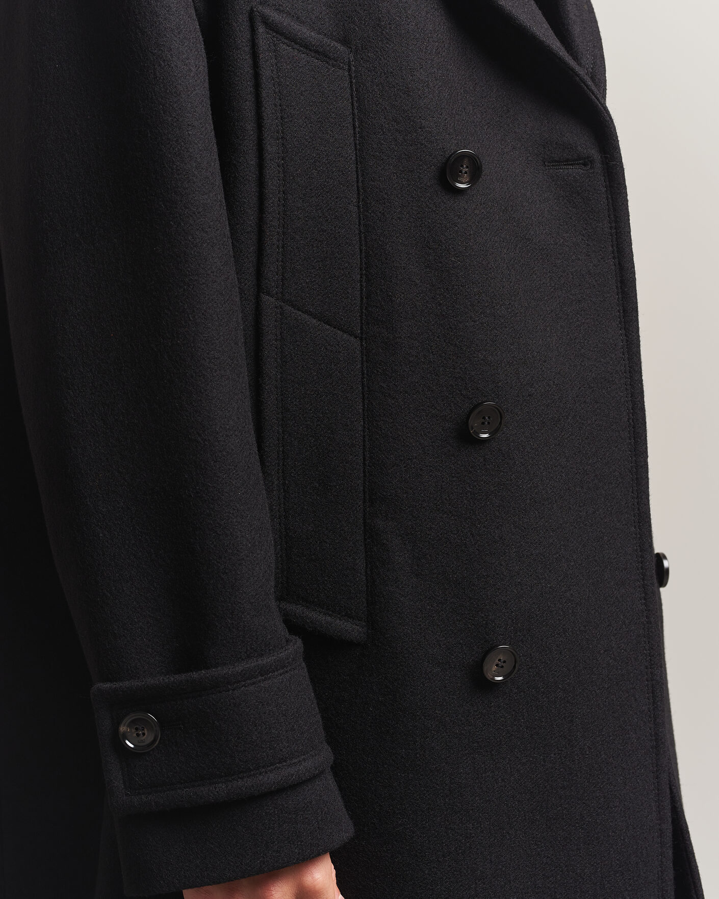 Herren | Jacken | AMI | Wool Peacoat Black
