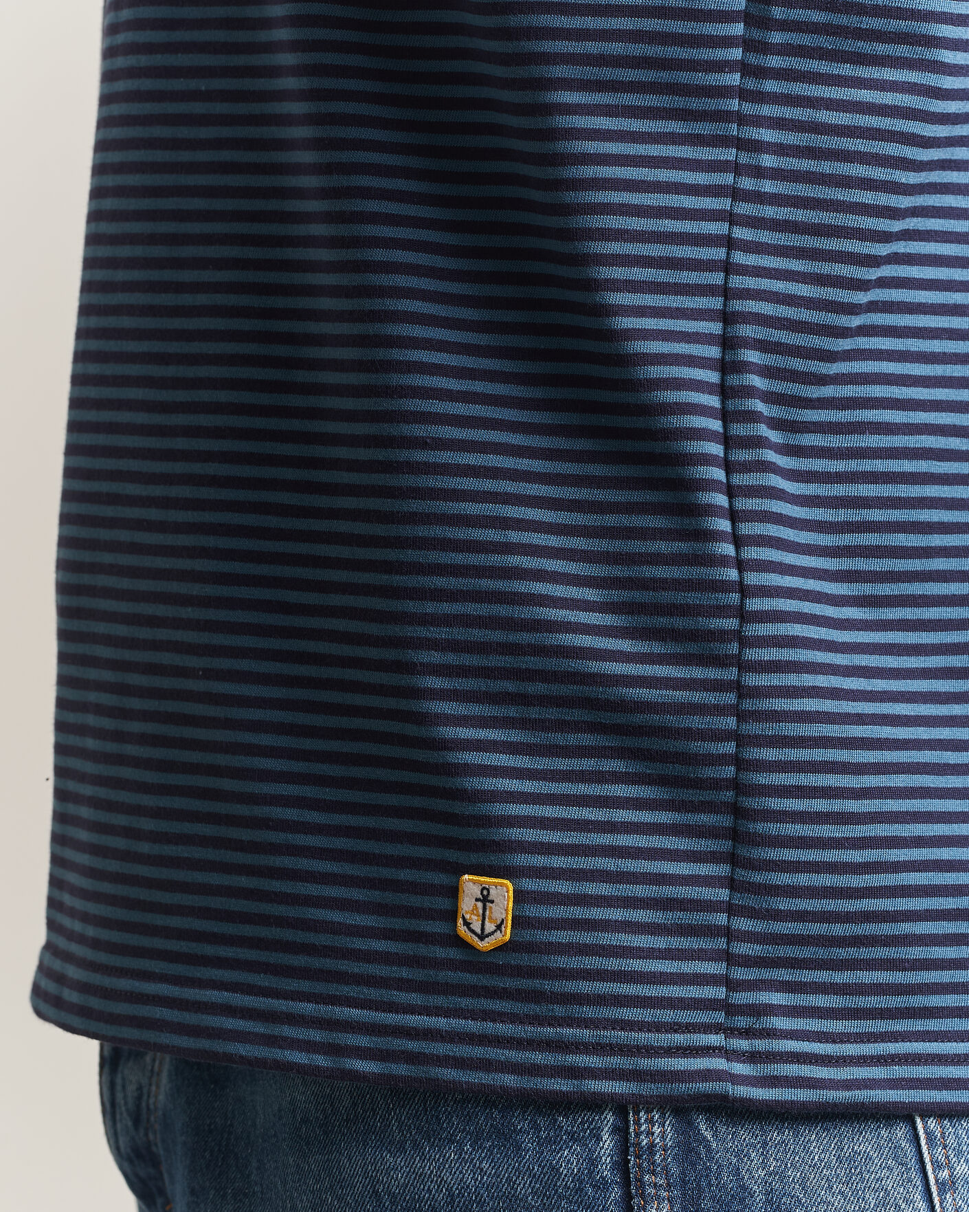 Herren | T-Shirts | Armor-lux | Héritage Callac Striped T-Shirt Navy/Teal
