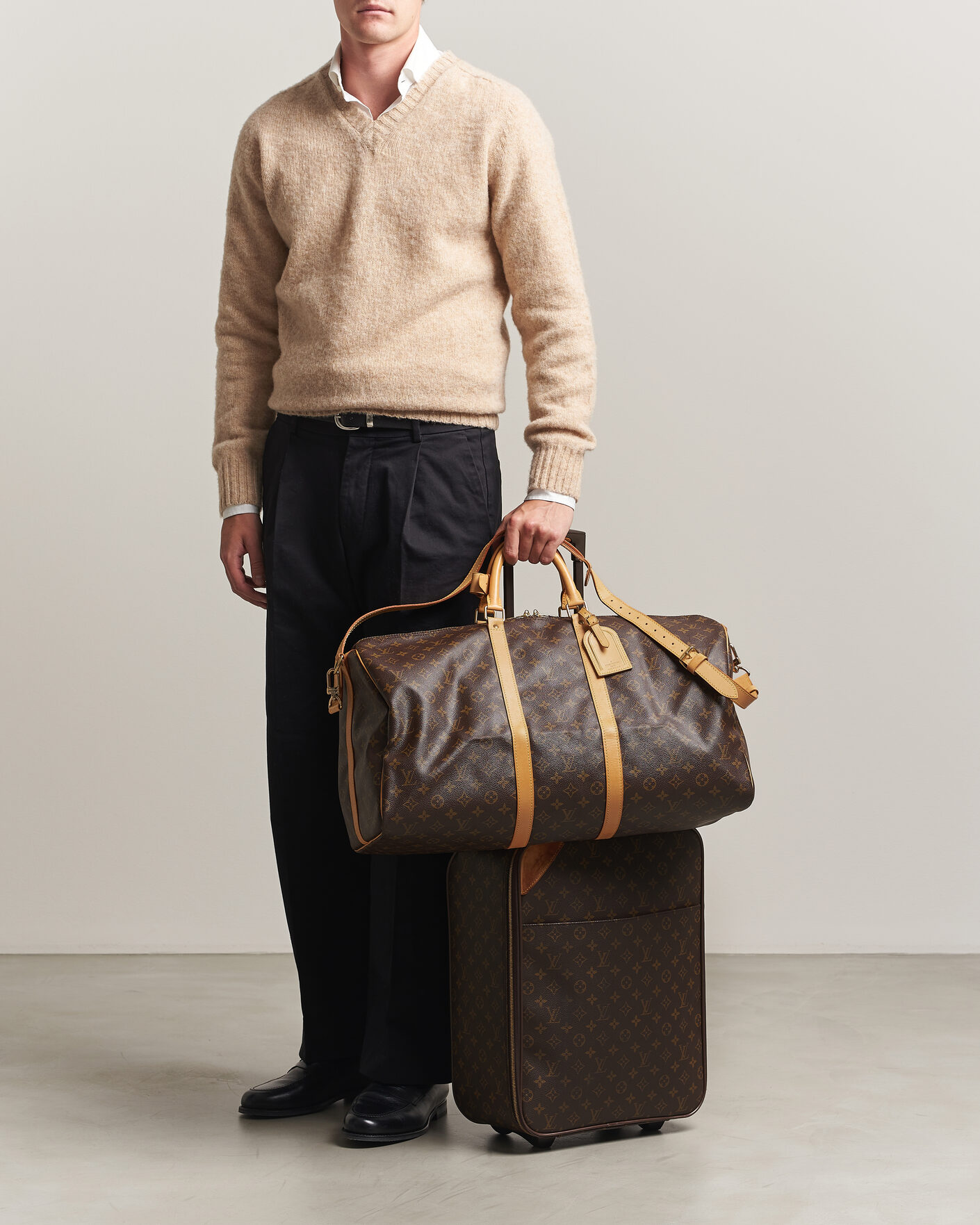 Herren | Pre-Owned & Vintage Bags | Louis Vuitton Pre-Owned | Keepall Bandouliére 55 Monogram