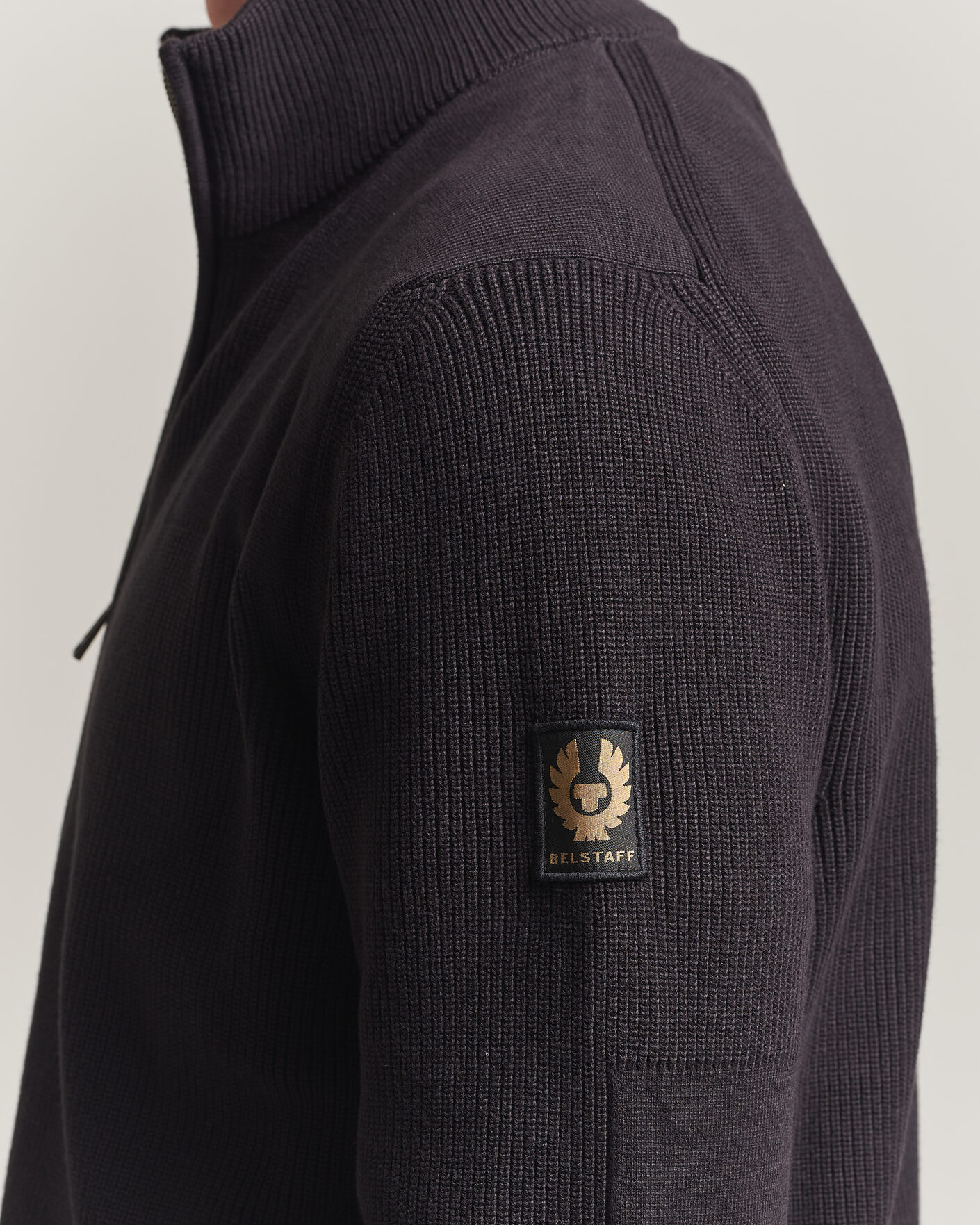 Herren | Pullover | Belstaff | Commander Knitted Full Zip Black