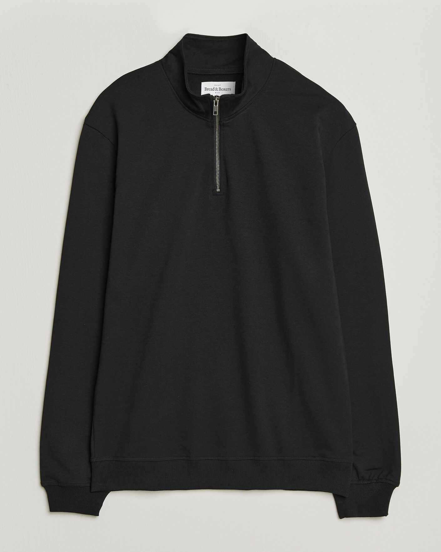 Herren | Pullover | Bread & Boxers | Loungewear Half Zip Black