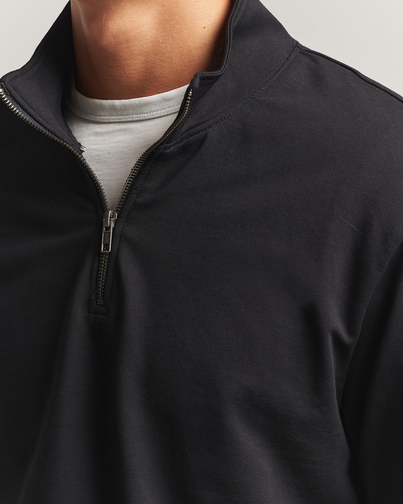 Herren | Pullover | Bread & Boxers | Loungewear Half Zip Black